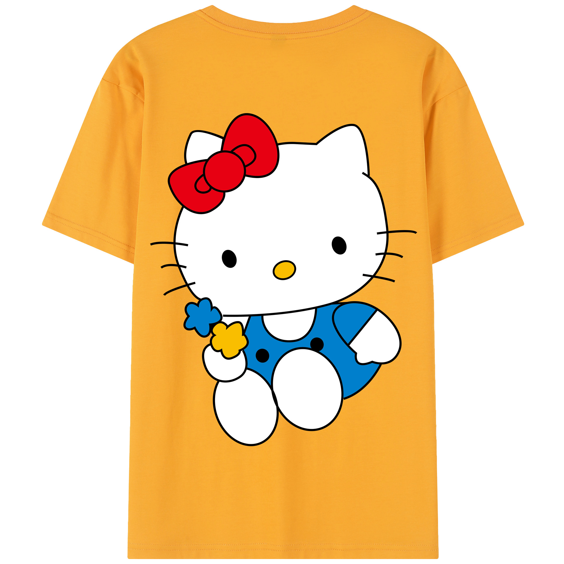 （画像用） Hello Kitty ハローキティ 綿100％半袖Tシャツ（背面プリント）