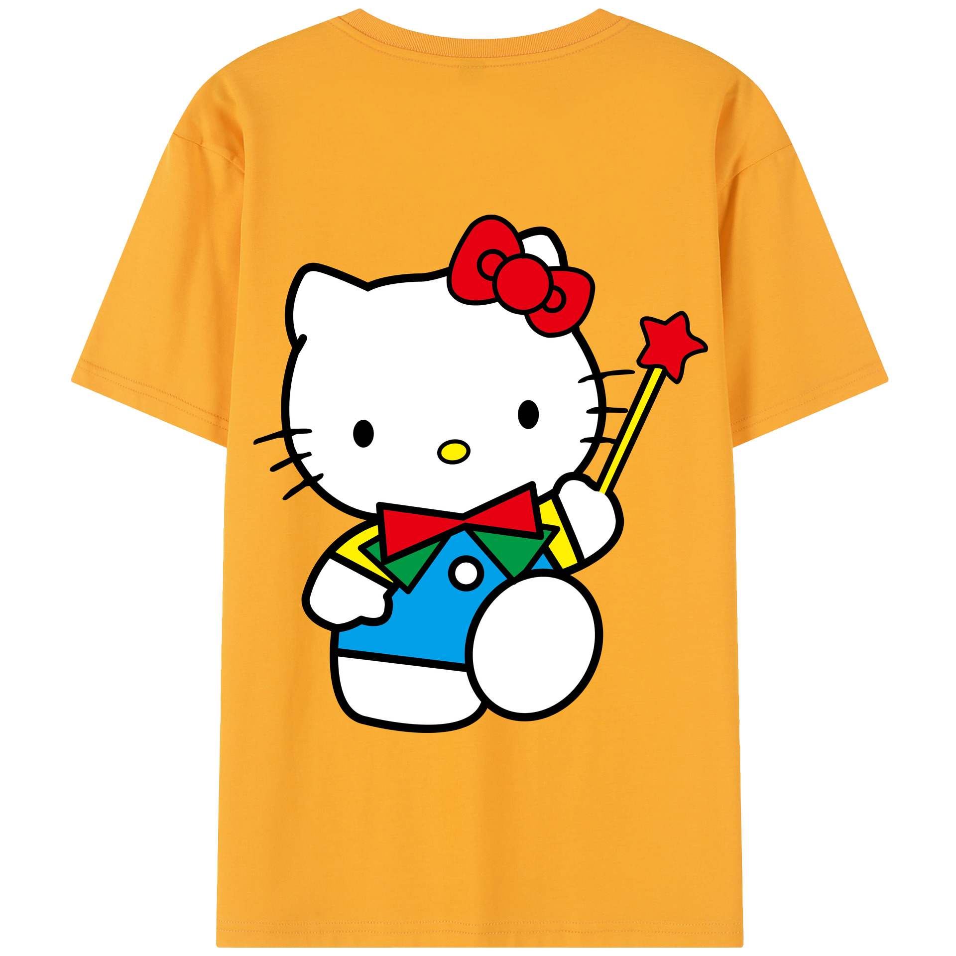 （画像用） Hello Kitty ハローキティ 綿100％半袖Tシャツ（背面プリント）