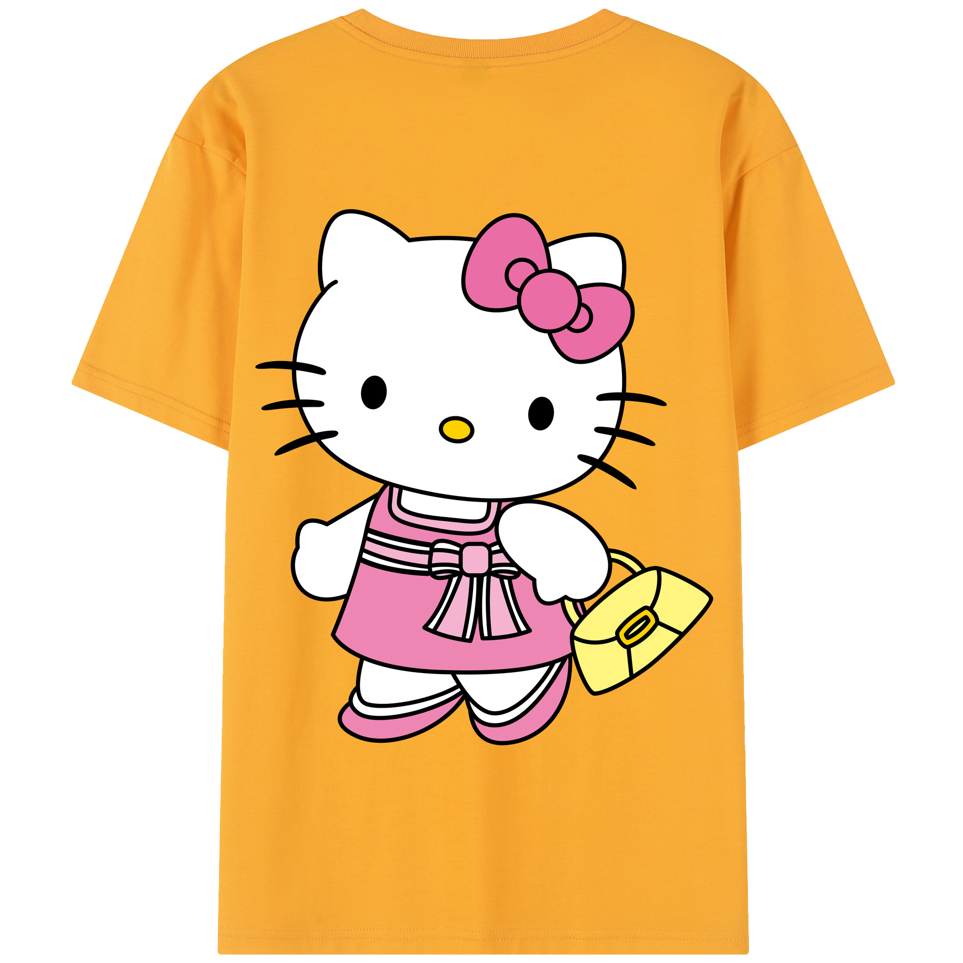 （画像用） Hello Kitty ハローキティ 綿100％半袖Tシャツ（背面プリント）