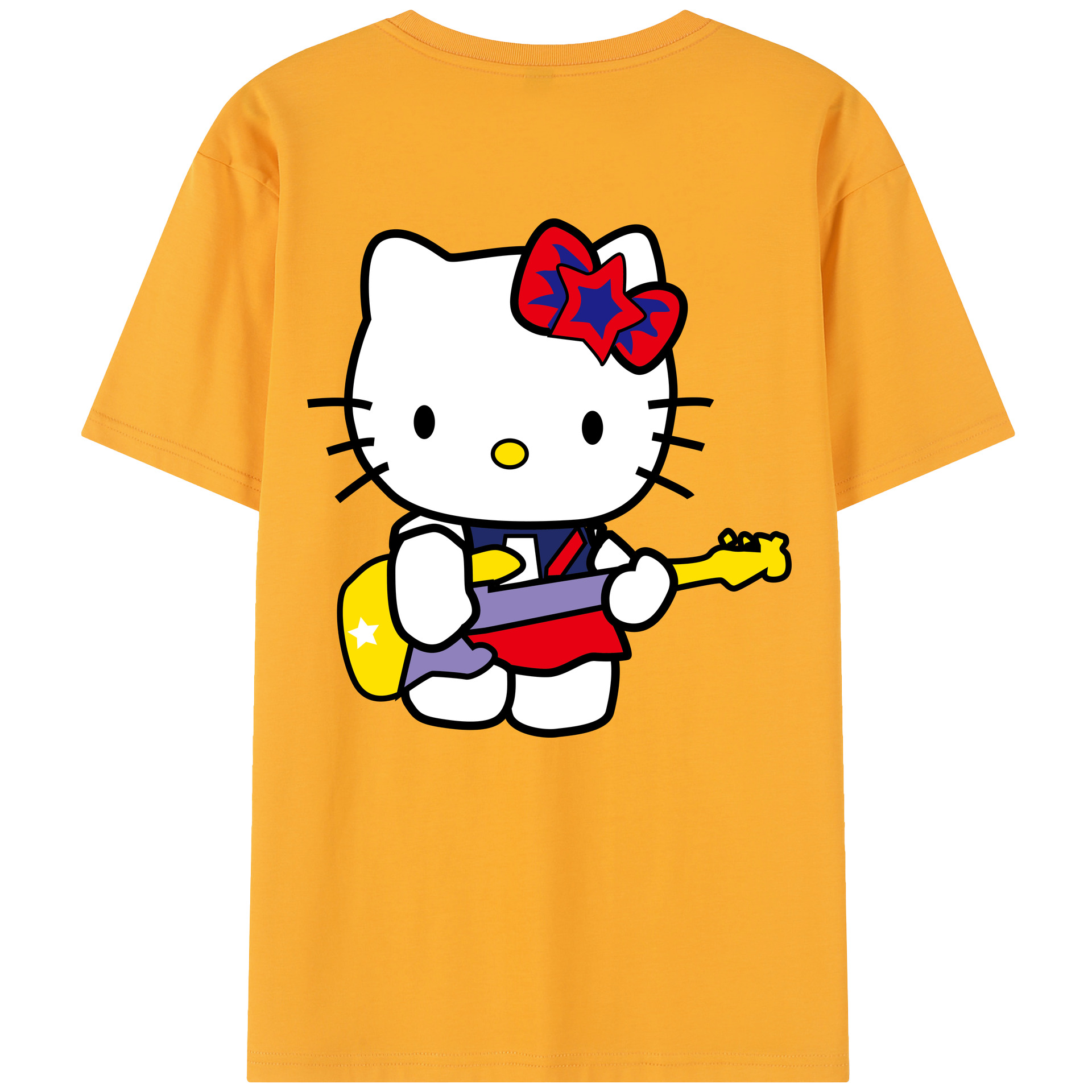 （画像用） Hello Kitty ハローキティ 綿100％半袖Tシャツ（背面プリント）