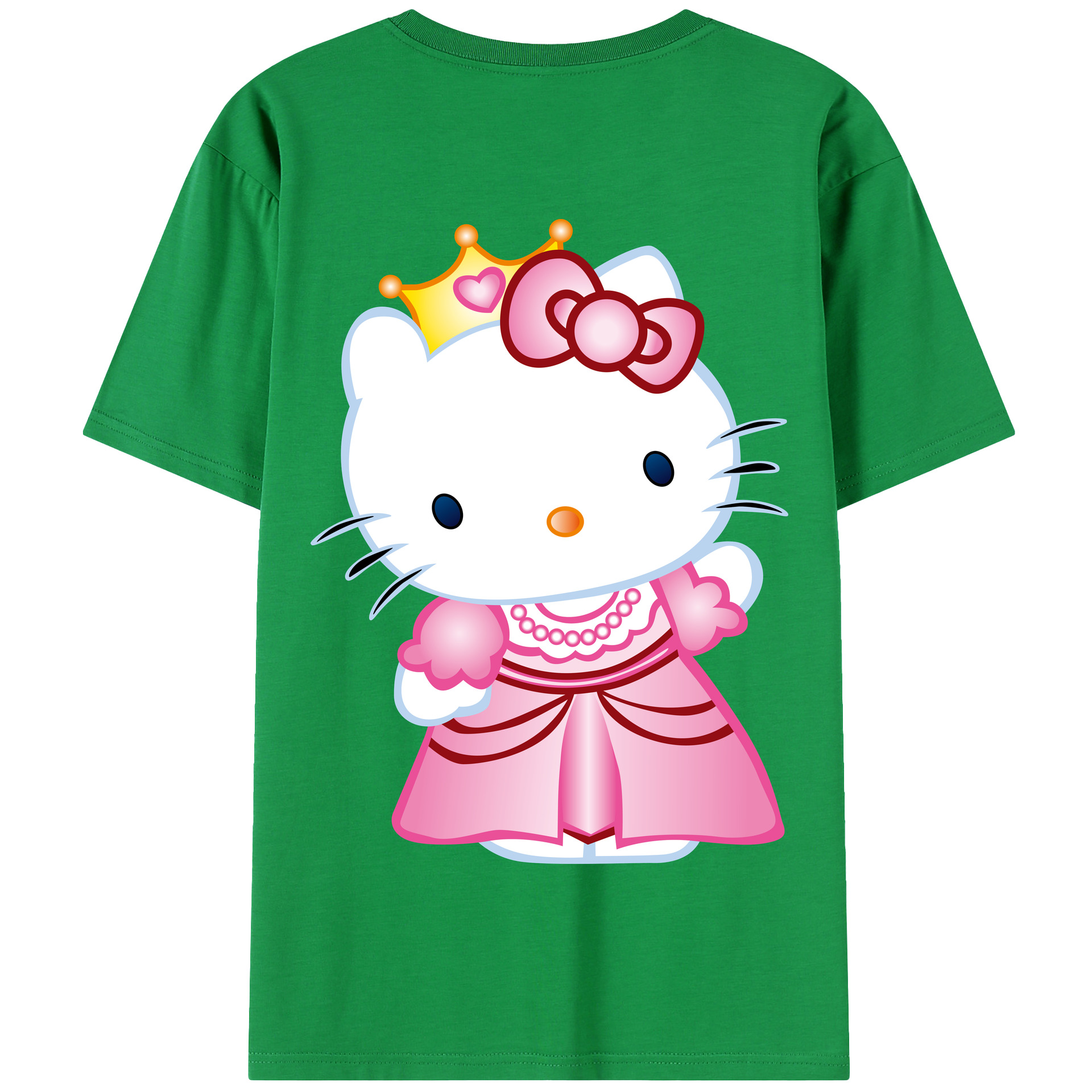 （画像用） Hello Kitty ハローキティ 綿100％半袖Tシャツ（背面プリント）