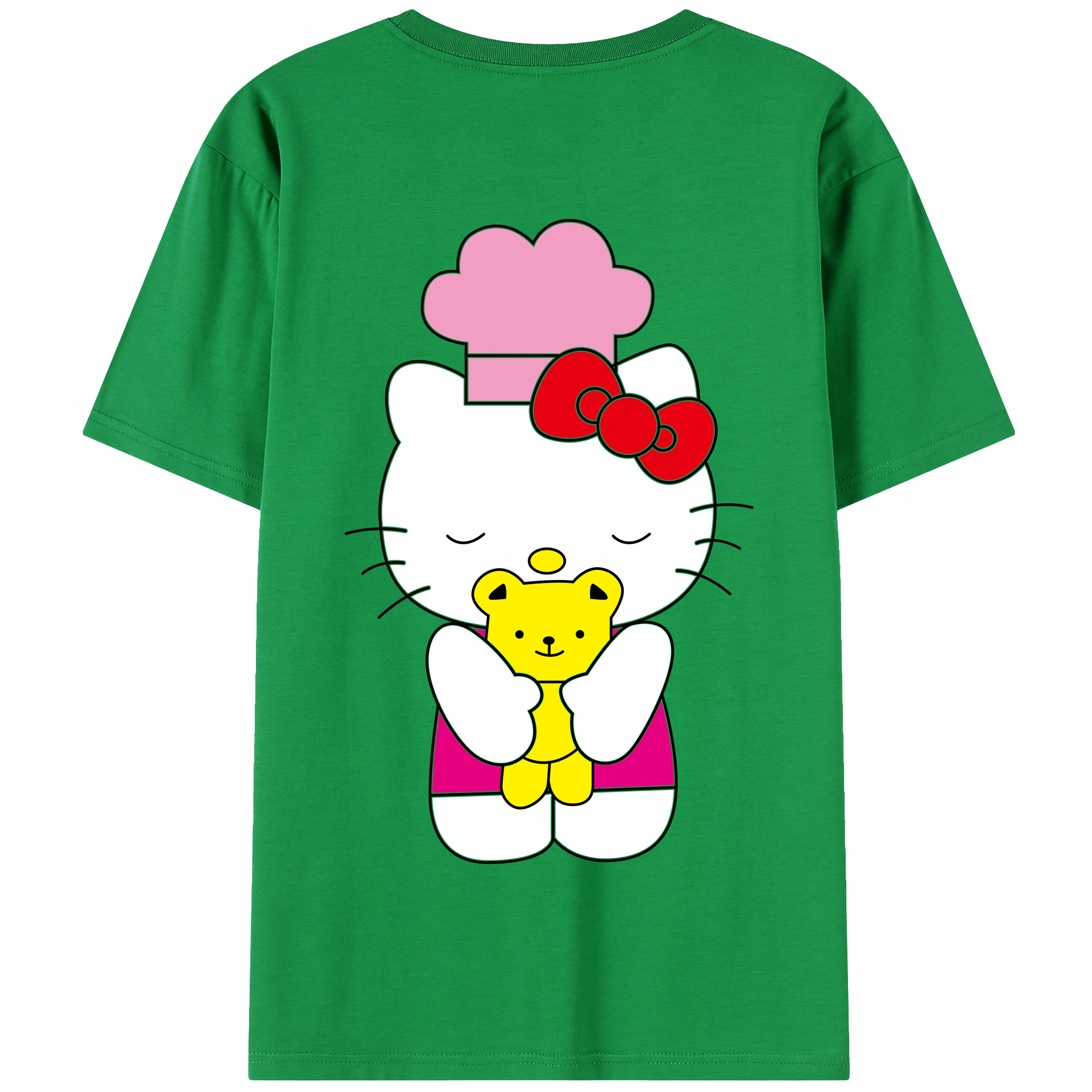 （画像用） Hello Kitty ハローキティ 綿100％半袖Tシャツ（背面プリント）