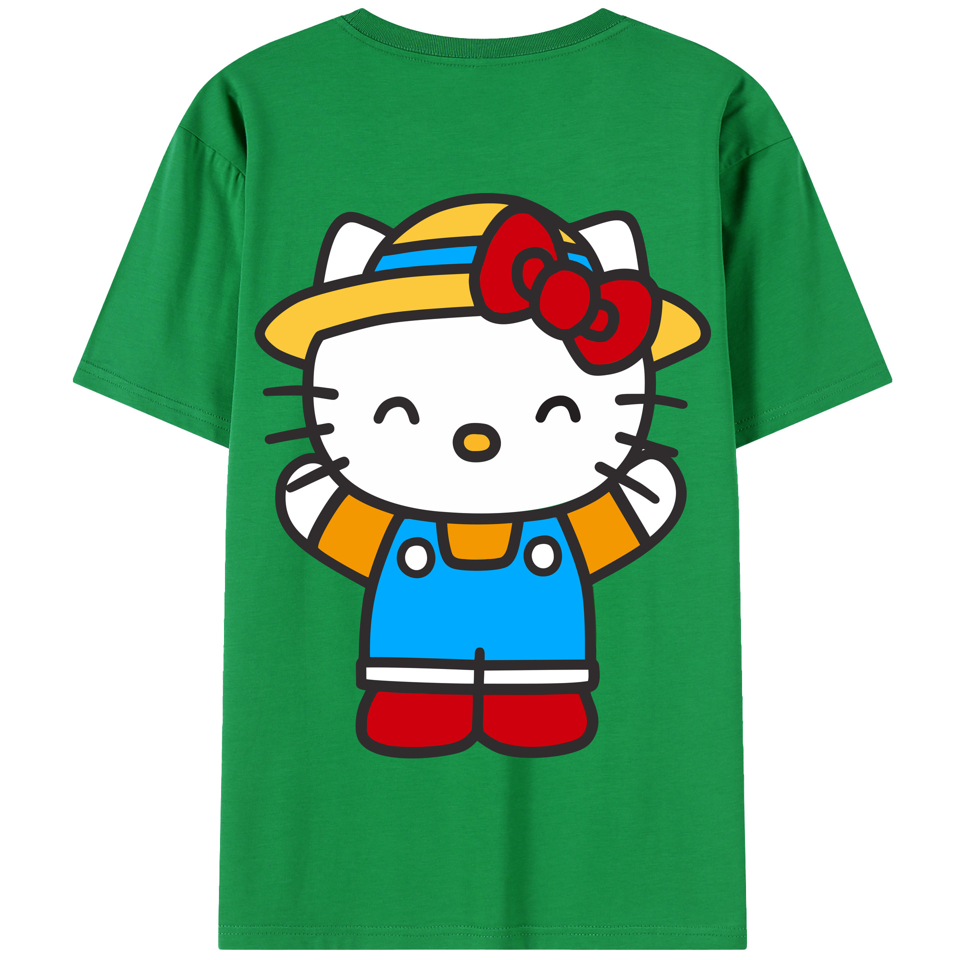 （画像用） Hello Kitty ハローキティ 綿100％半袖Tシャツ（背面プリント）