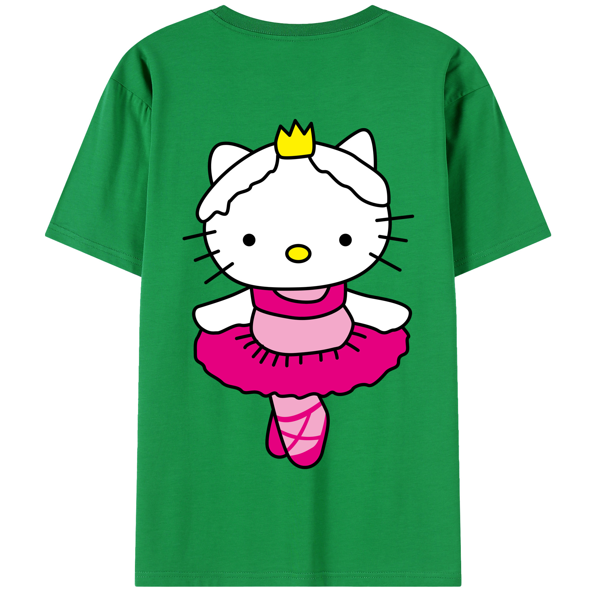 （画像用） Hello Kitty ハローキティ 綿100％半袖Tシャツ（背面プリント）