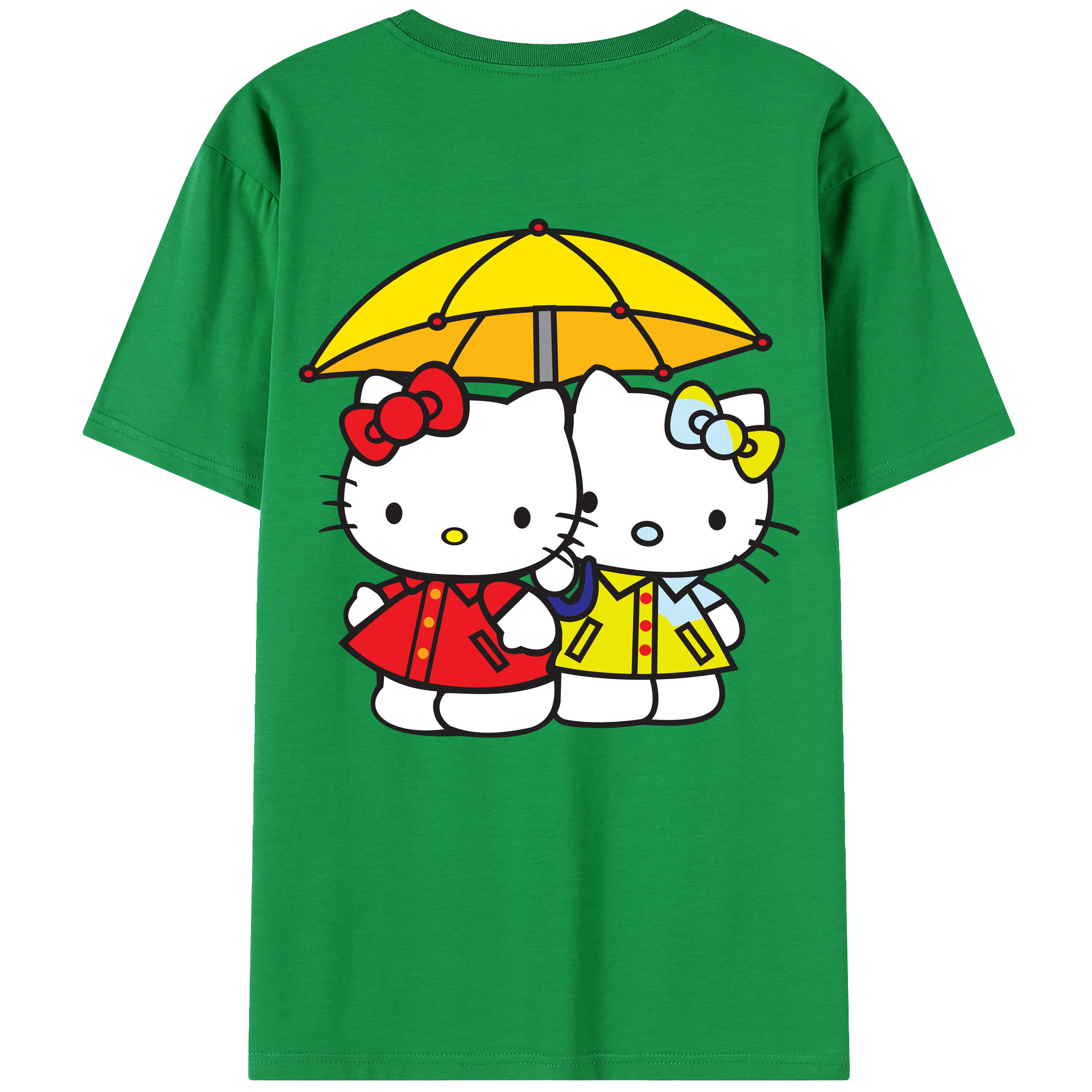 （画像用） Hello Kitty ハローキティ 綿100％半袖Tシャツ（背面プリント）