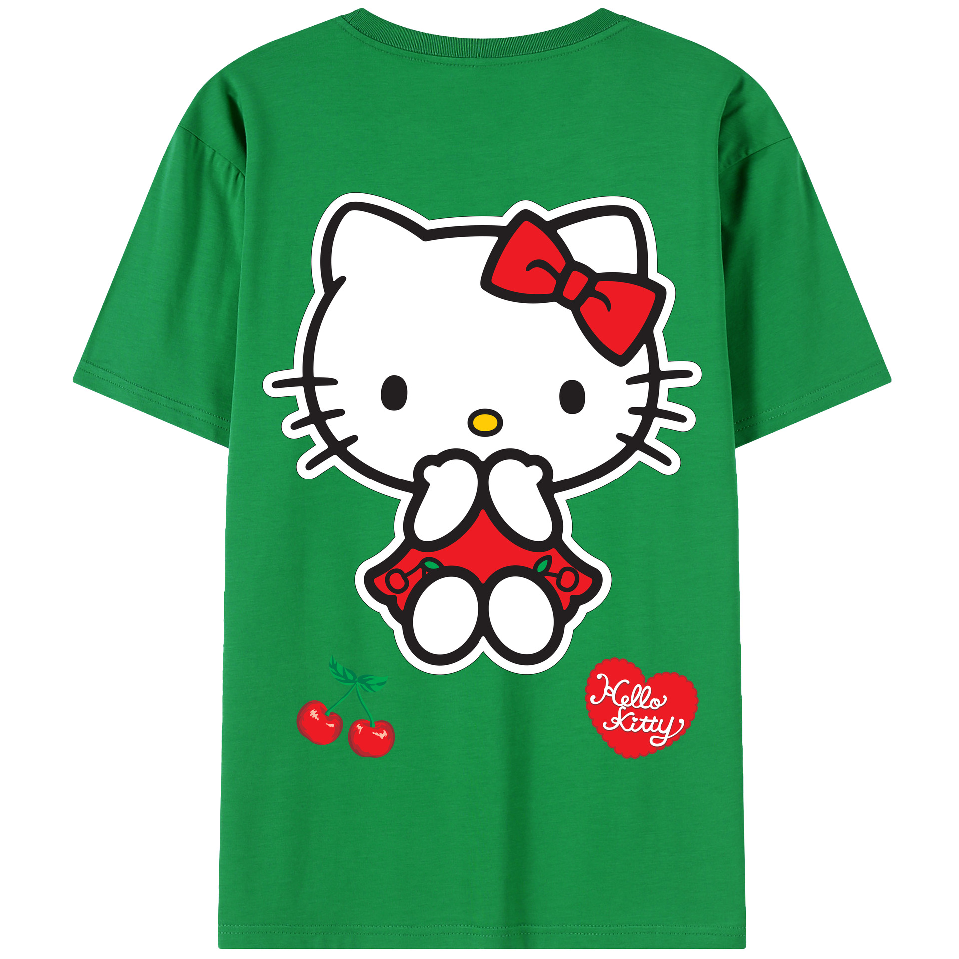 （画像用） Hello Kitty ハローキティ 綿100％半袖Tシャツ（背面プリント）