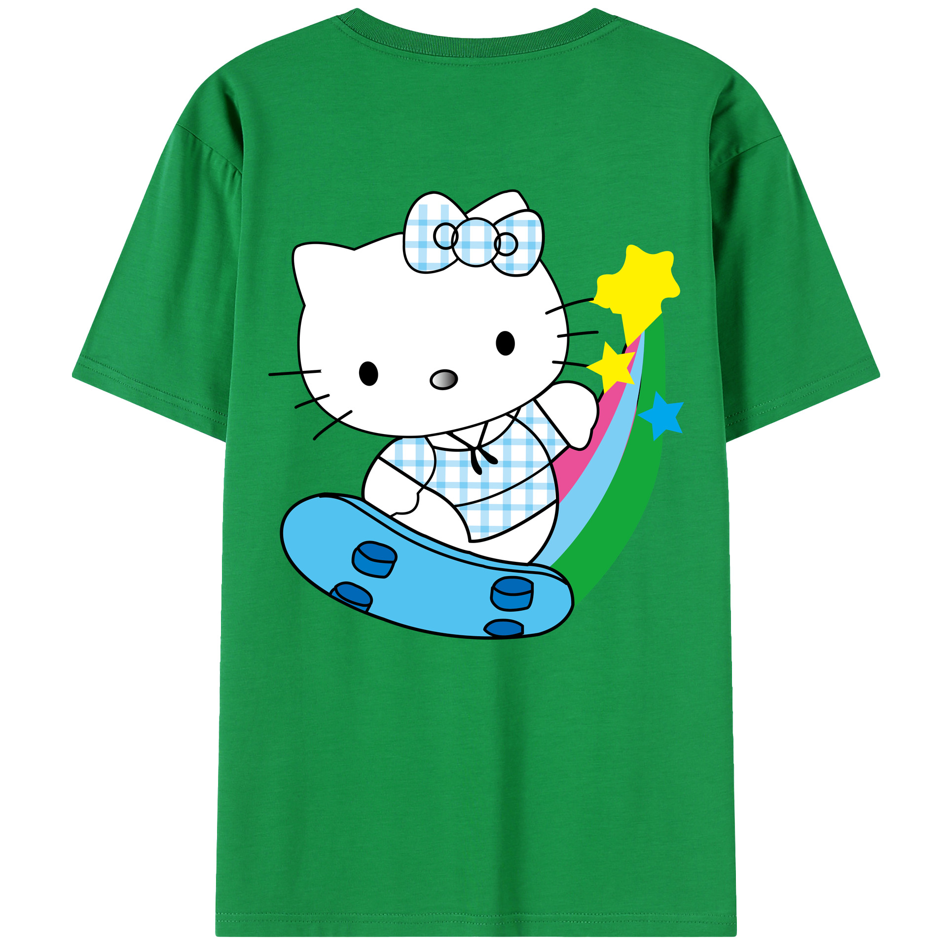 （画像用） Hello Kitty ハローキティ 綿100％半袖Tシャツ（背面プリント）