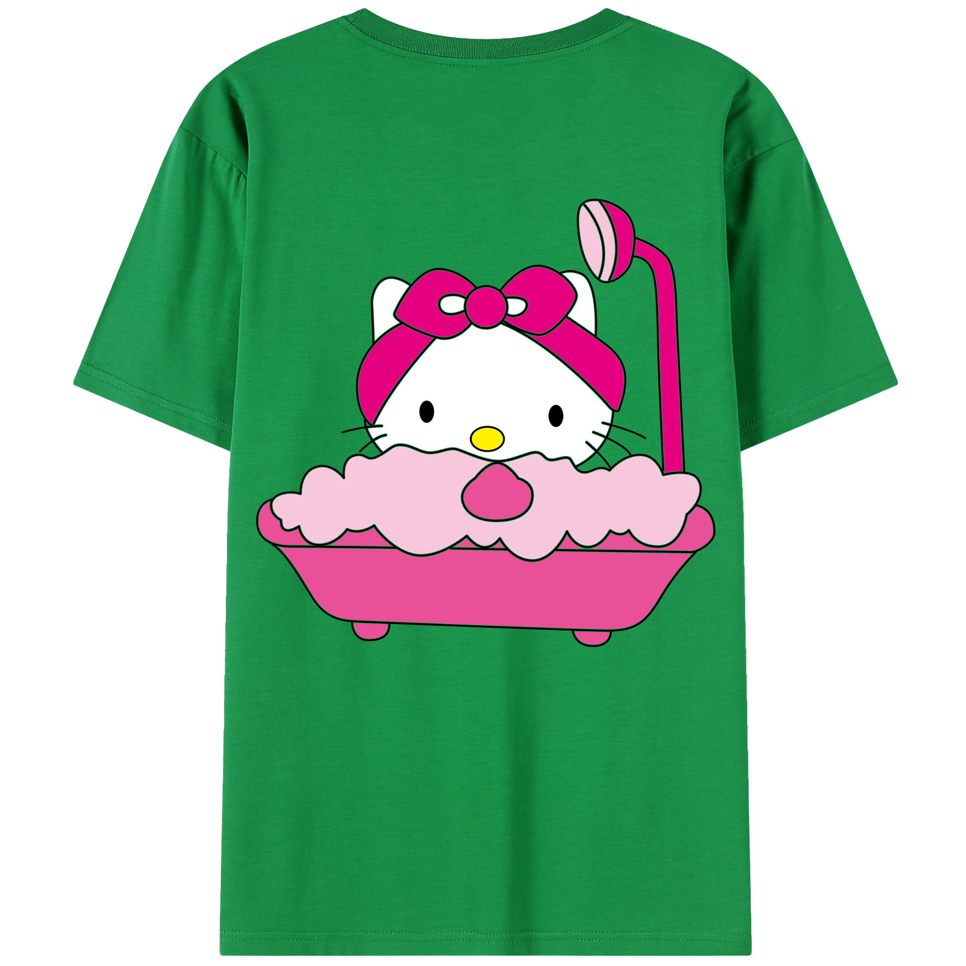 （画像用） Hello Kitty ハローキティ 綿100％半袖Tシャツ（背面プリント）