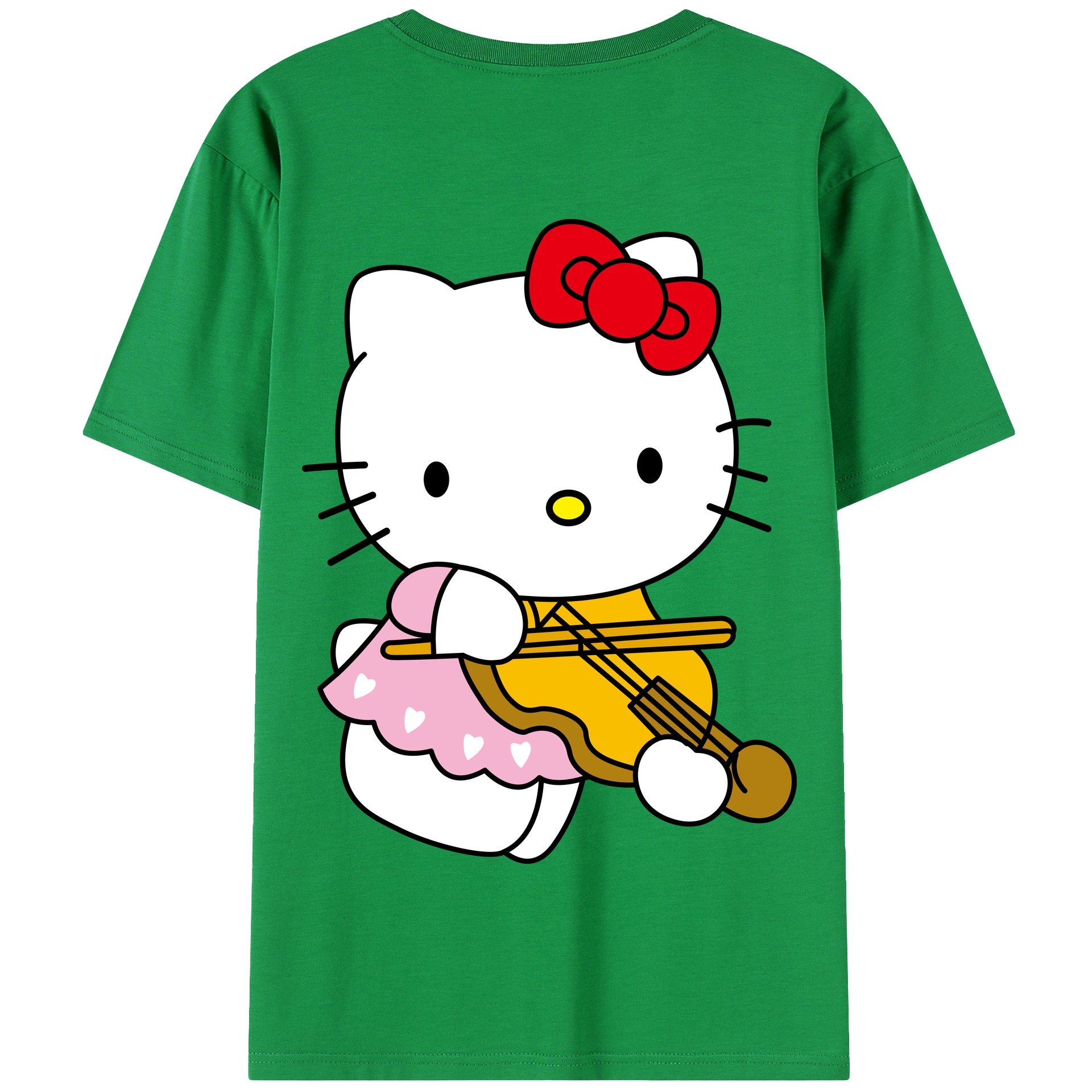 （画像用） Hello Kitty ハローキティ 綿100％半袖Tシャツ（背面プリント）