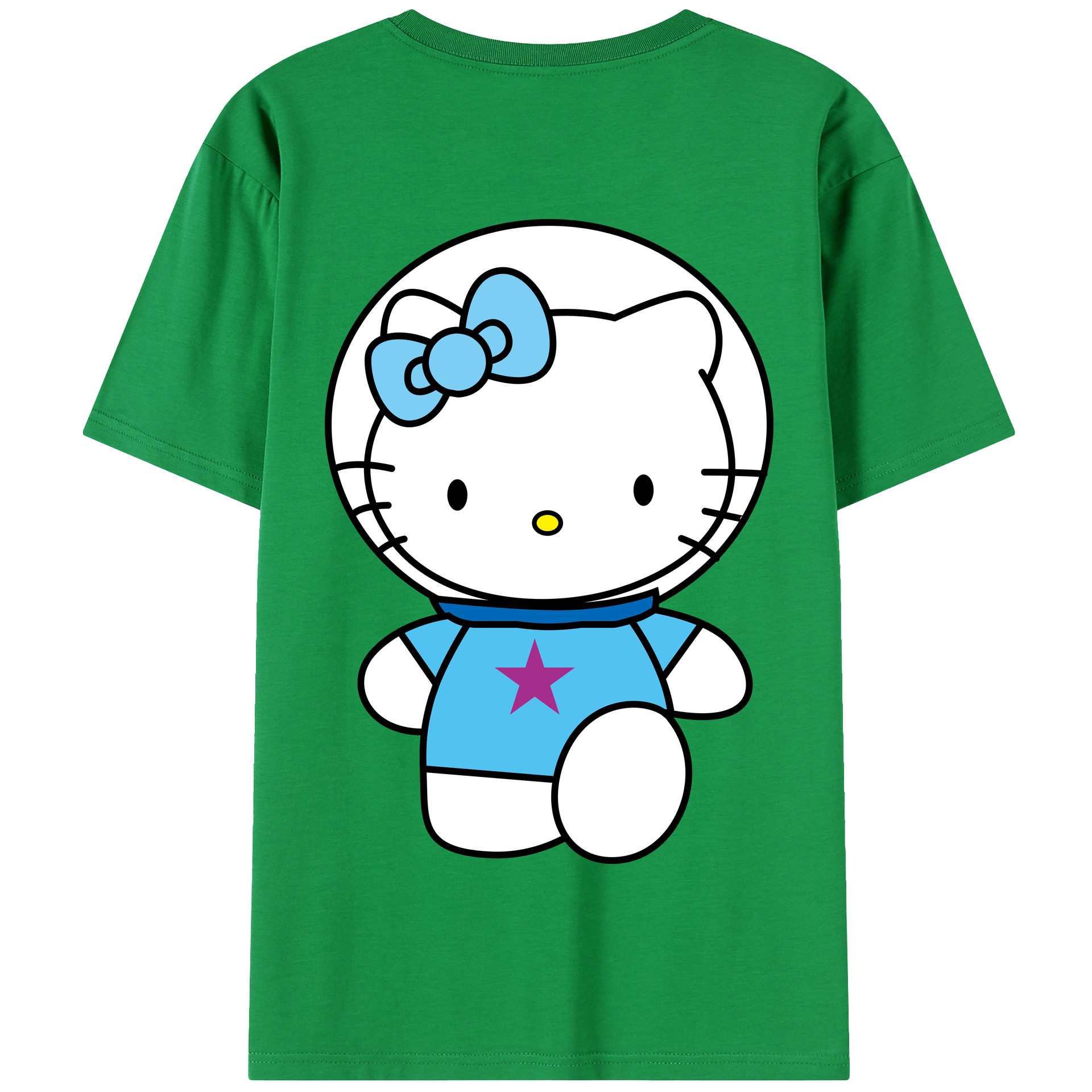 （画像用） Hello Kitty ハローキティ 綿100％半袖Tシャツ（背面プリント）