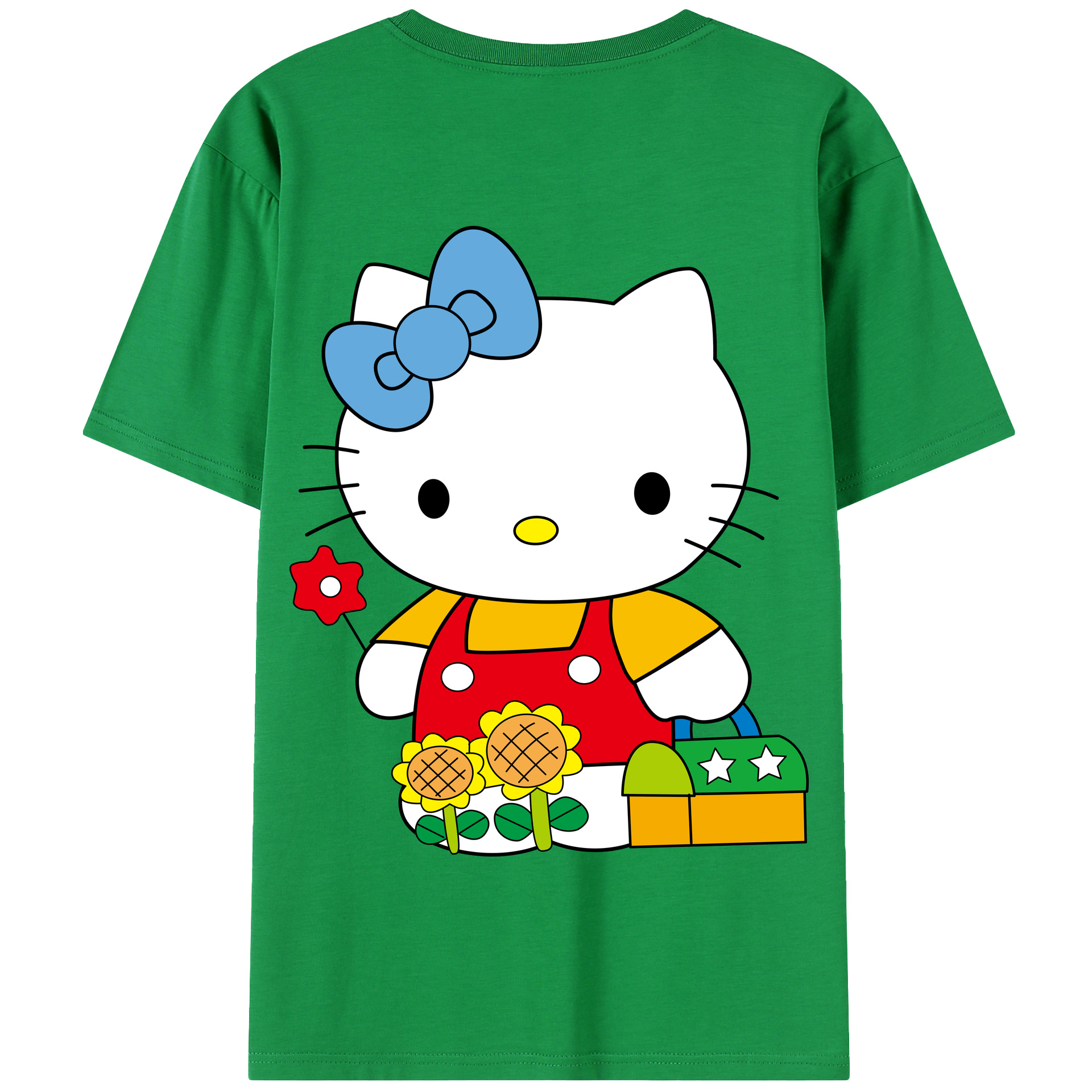 （画像用） Hello Kitty ハローキティ 綿100％半袖Tシャツ（背面プリント）