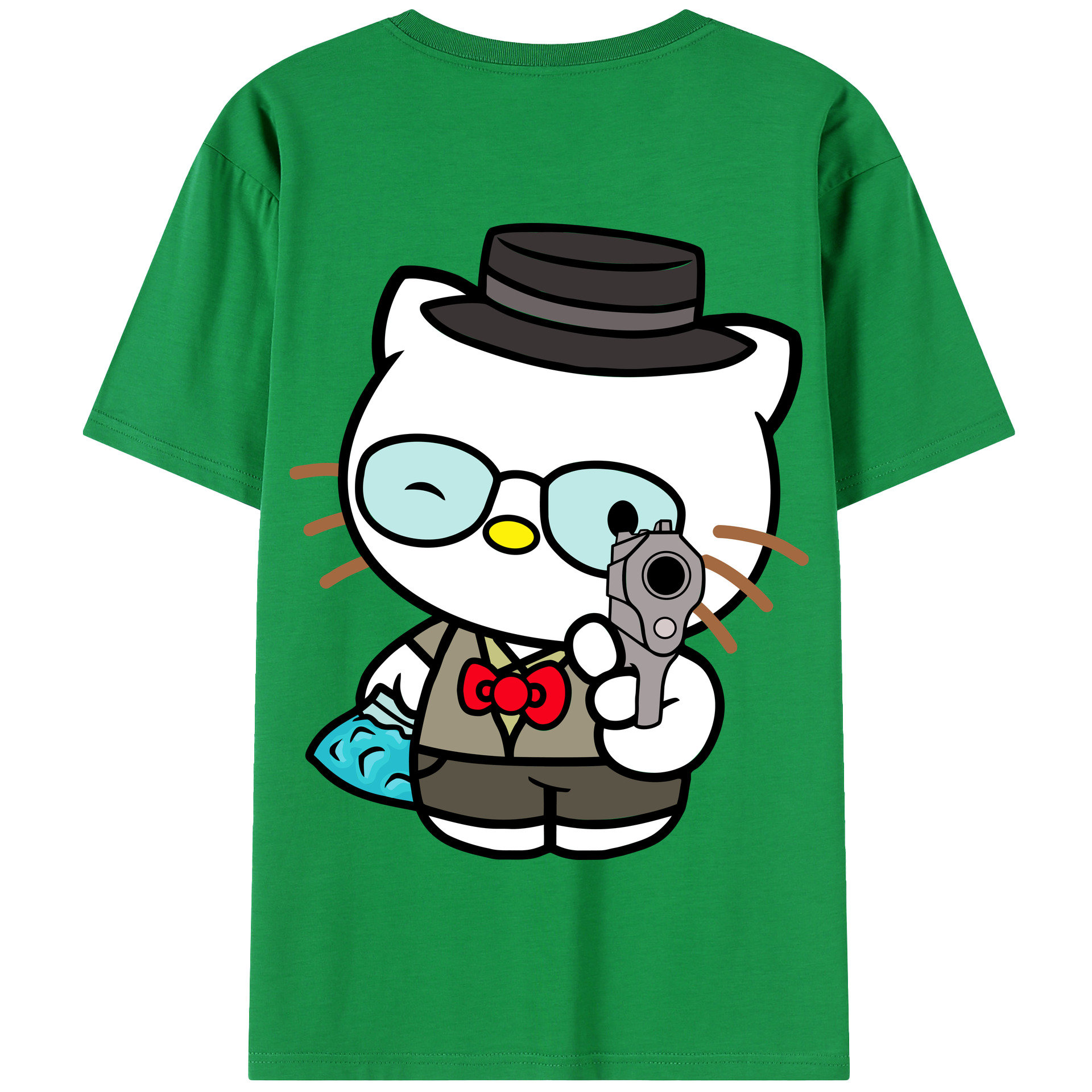 （画像用） Hello Kitty ハローキティ 綿100％半袖Tシャツ（背面プリント）