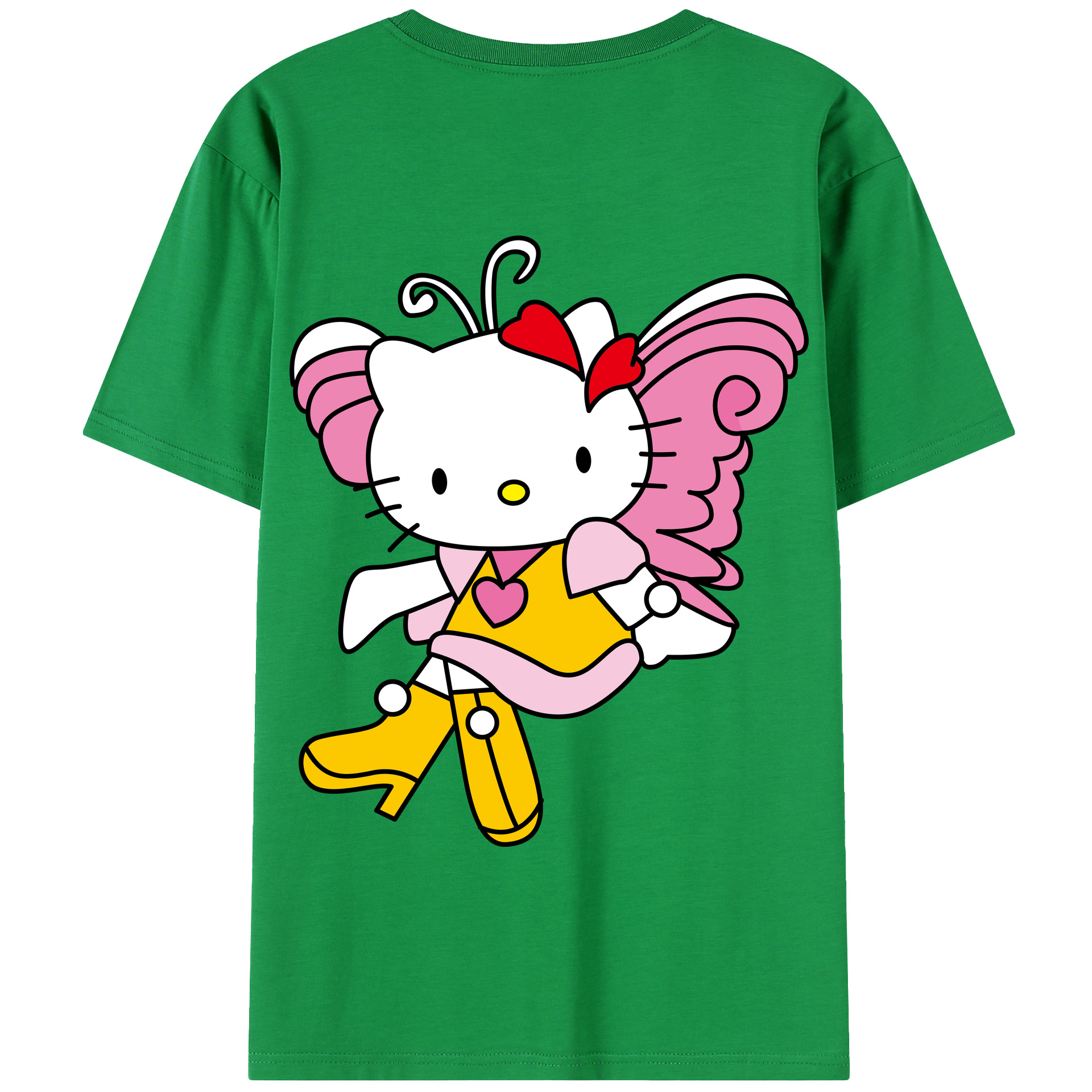 （画像用） Hello Kitty ハローキティ 綿100％半袖Tシャツ（背面プリント）