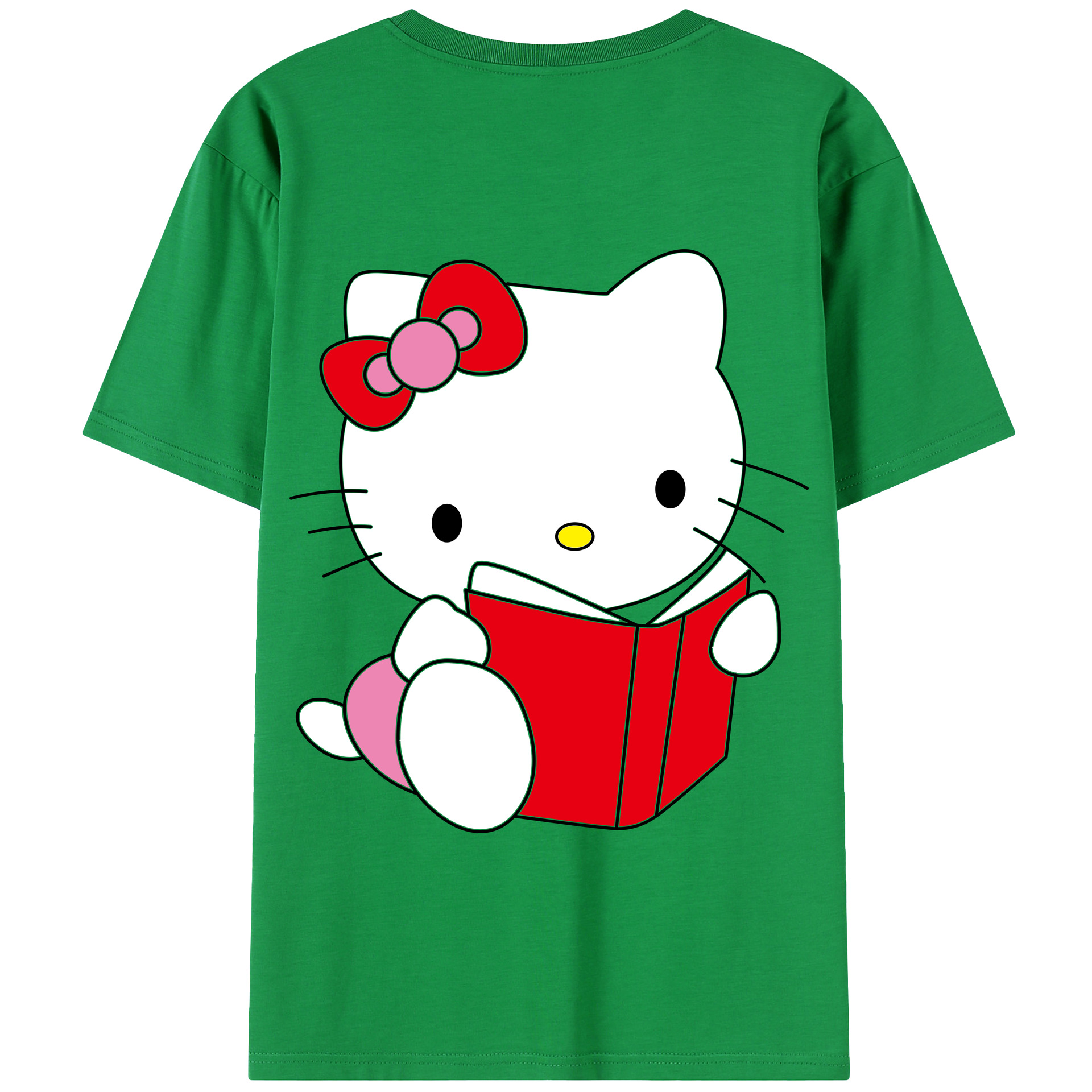 （画像用） Hello Kitty ハローキティ 綿100％半袖Tシャツ（背面プリント）