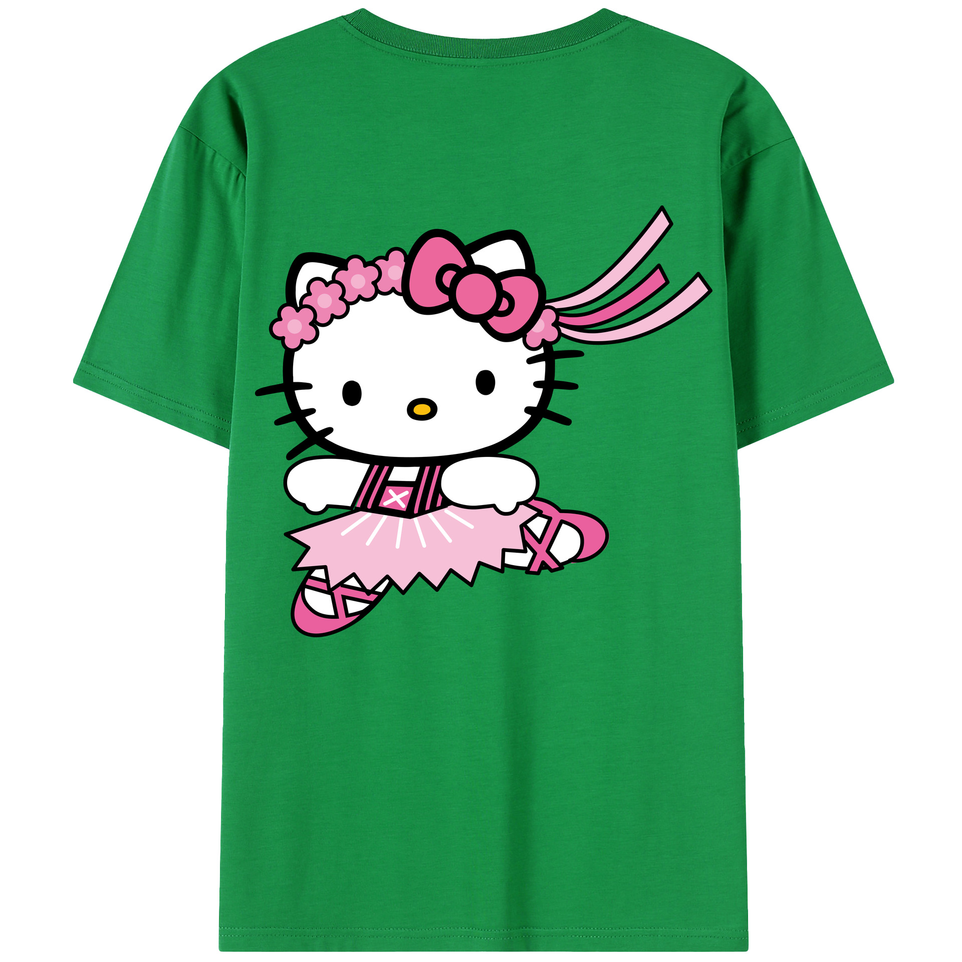 （画像用） Hello Kitty ハローキティ 綿100％半袖Tシャツ（背面プリント）
