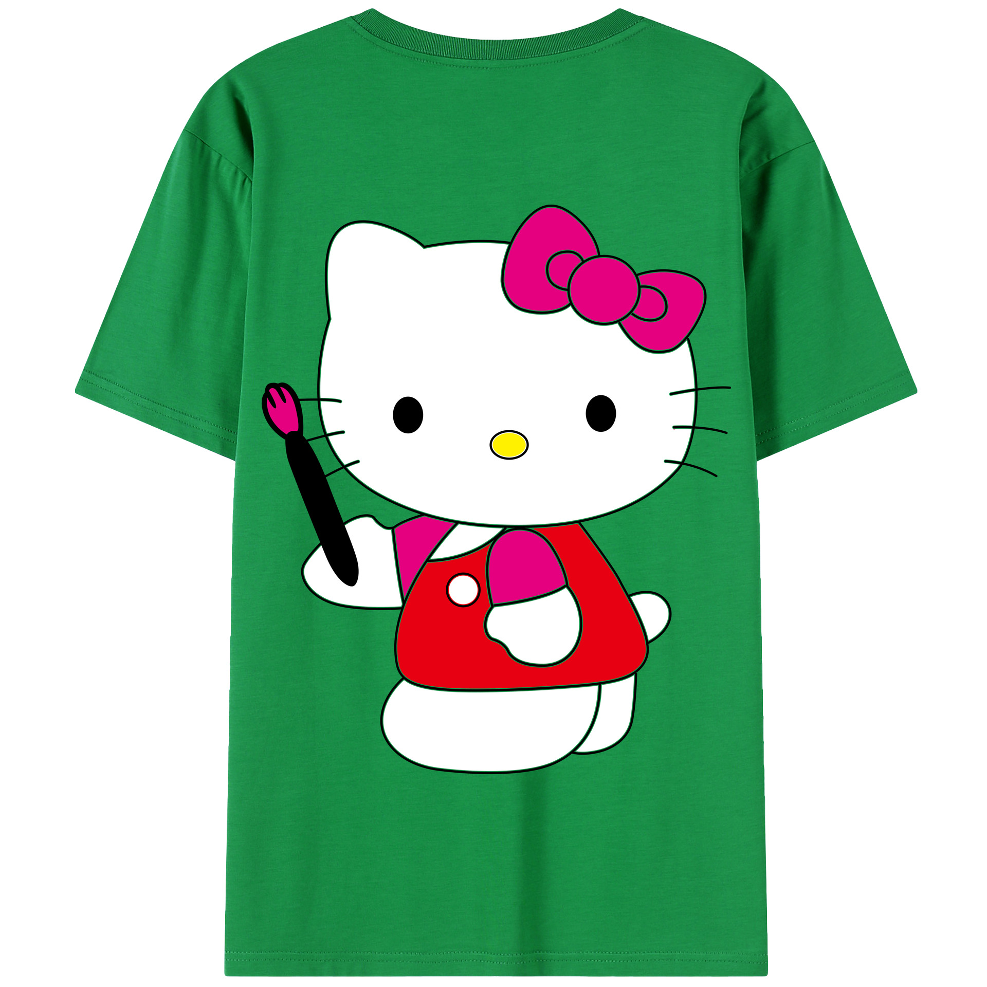 （画像用） Hello Kitty ハローキティ 綿100％半袖Tシャツ（背面プリント）