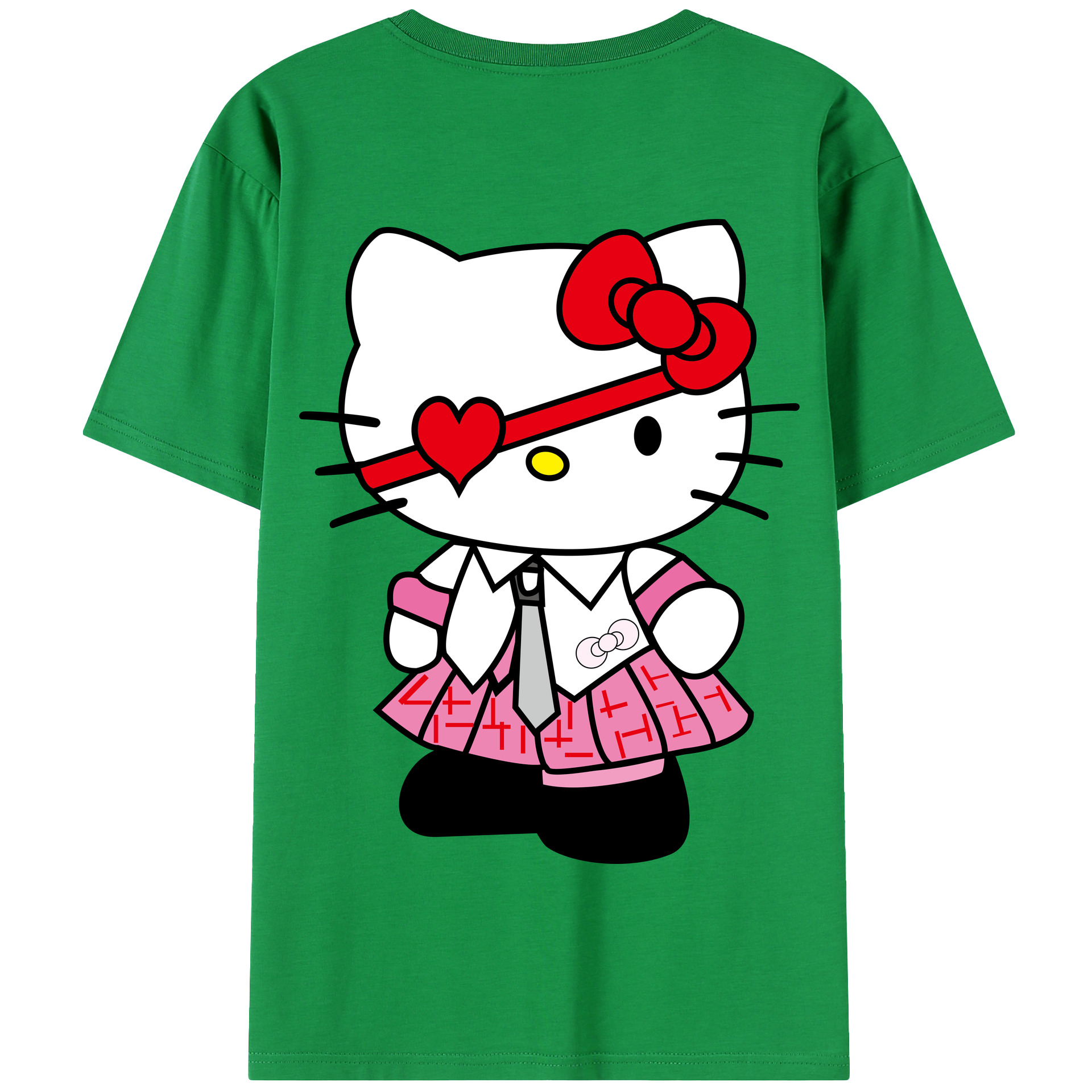 （画像用） Hello Kitty ハローキティ 綿100％半袖Tシャツ（背面プリント）
