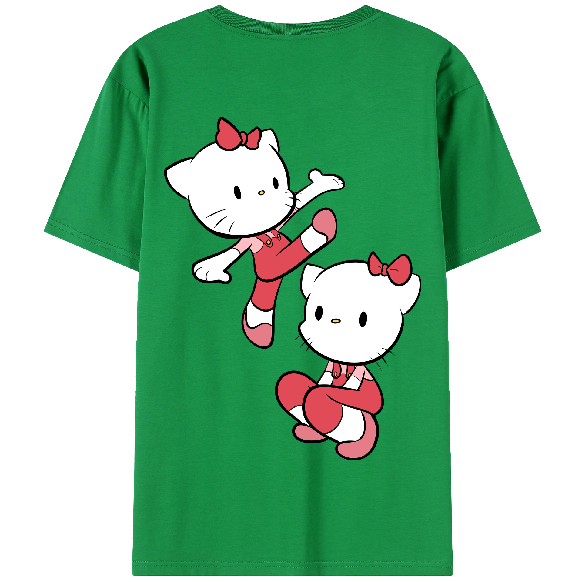 （画像用） Hello Kitty ハローキティ 綿100％半袖Tシャツ（背面プリント）