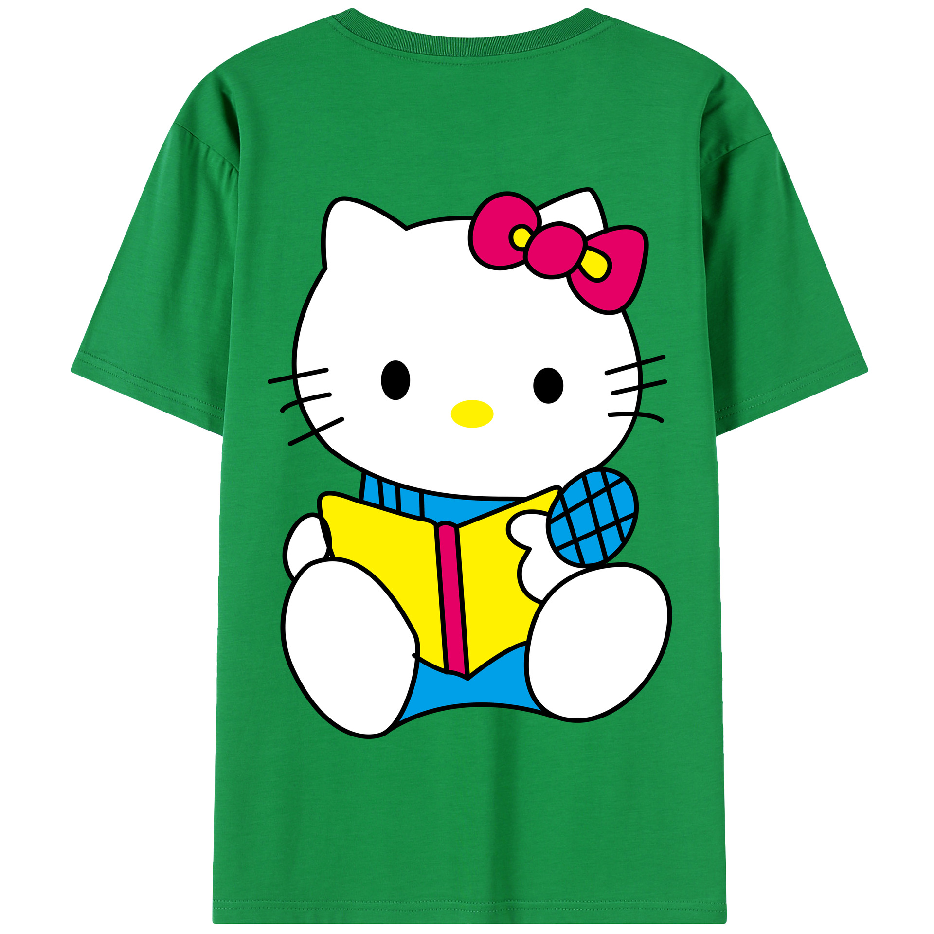 （画像用） Hello Kitty ハローキティ 綿100％半袖Tシャツ（背面プリント）