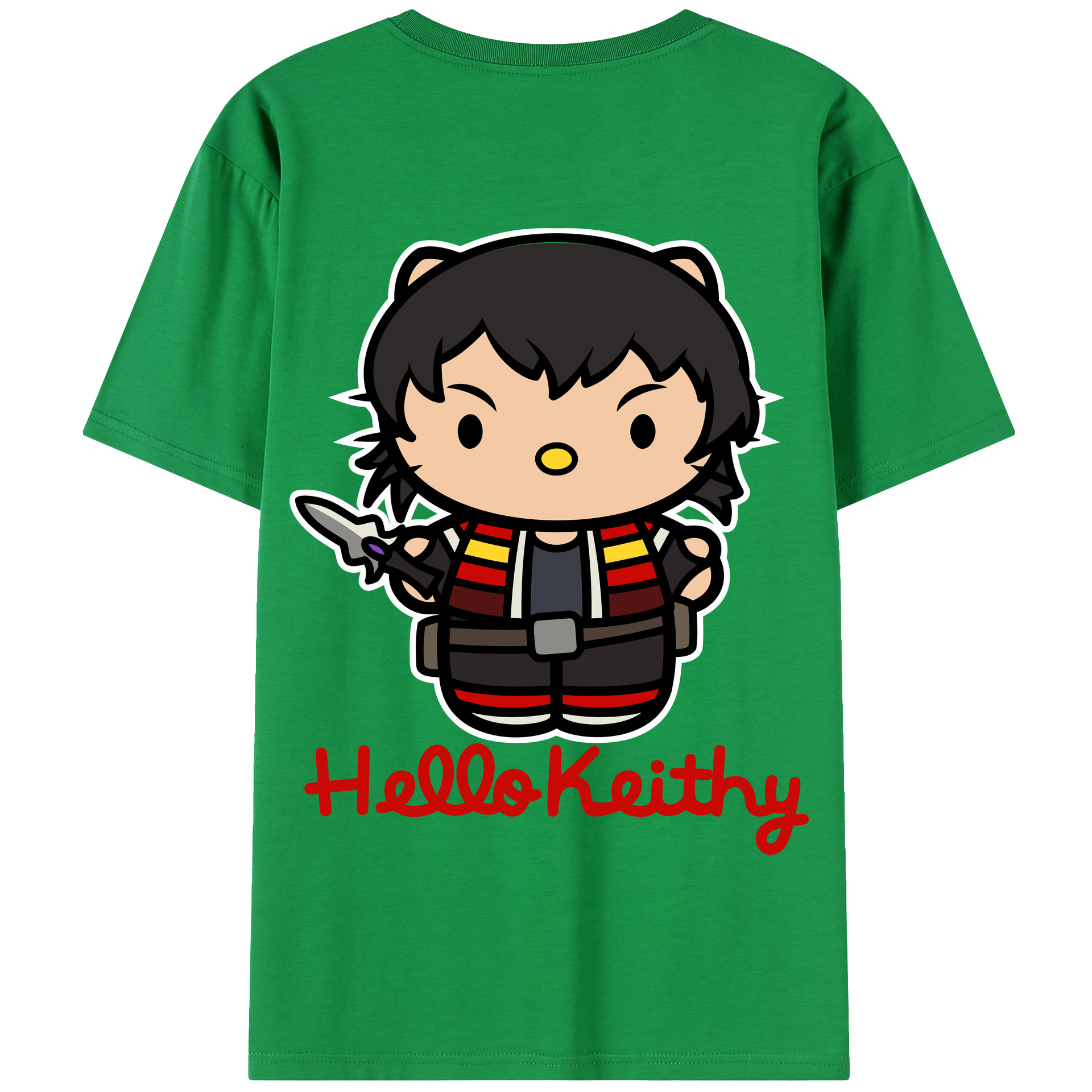 （画像用） Hello Kitty ハローキティ 綿100％半袖Tシャツ（背面プリント）