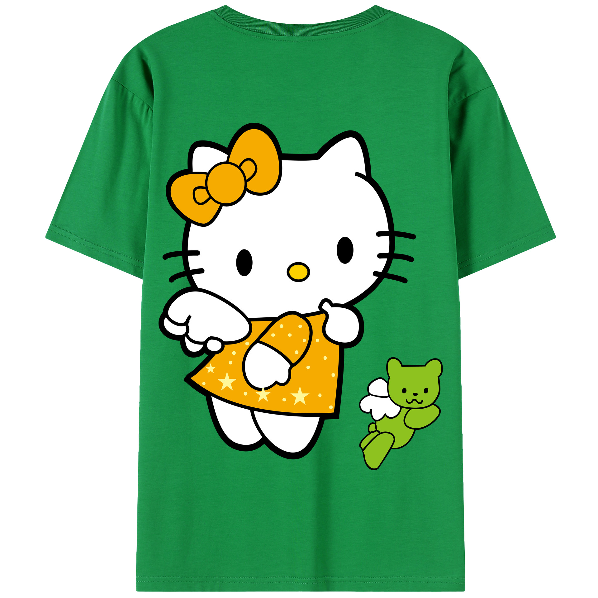 （画像用） Hello Kitty ハローキティ 綿100％半袖Tシャツ（背面プリント）