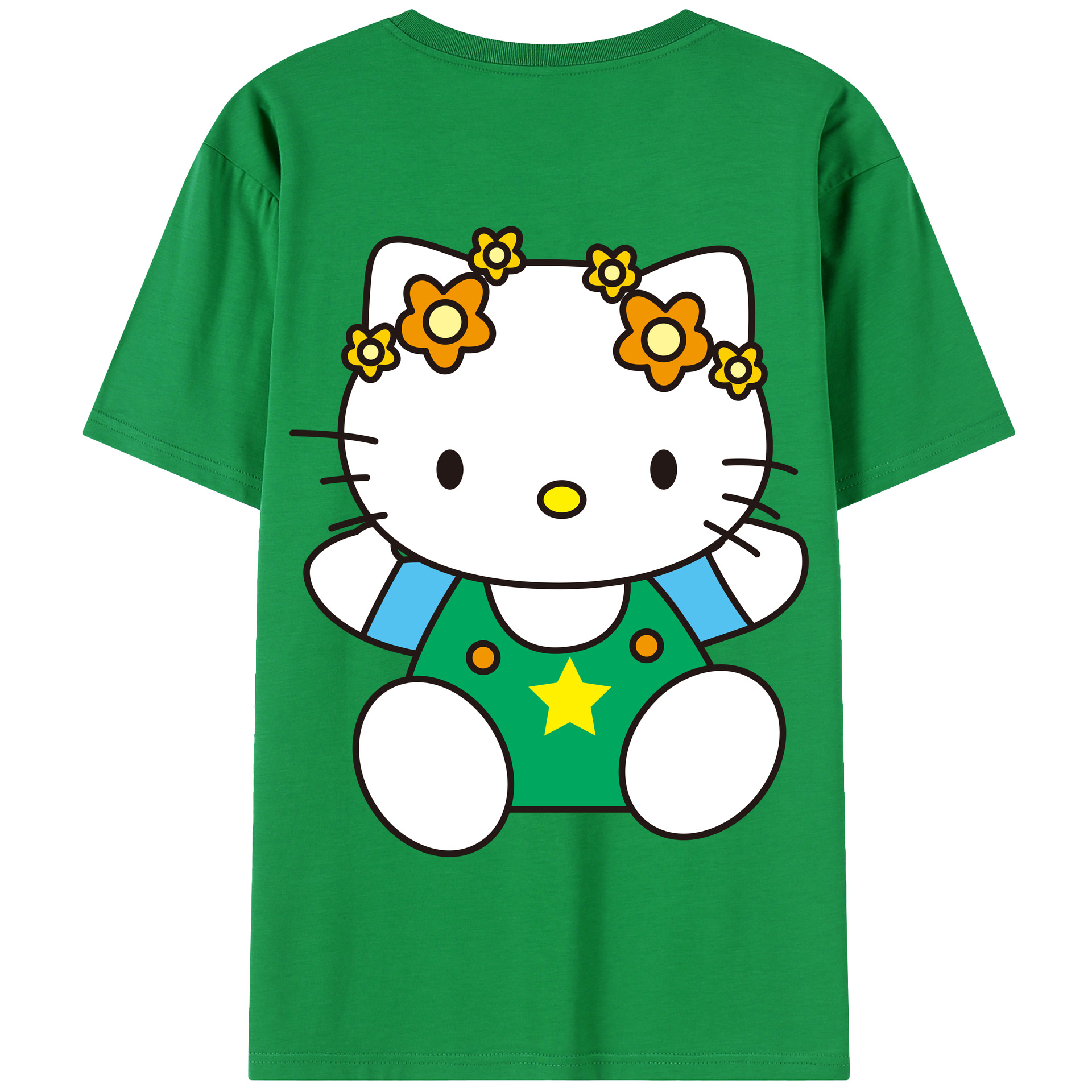 （画像用） Hello Kitty ハローキティ 綿100％半袖Tシャツ（背面プリント）