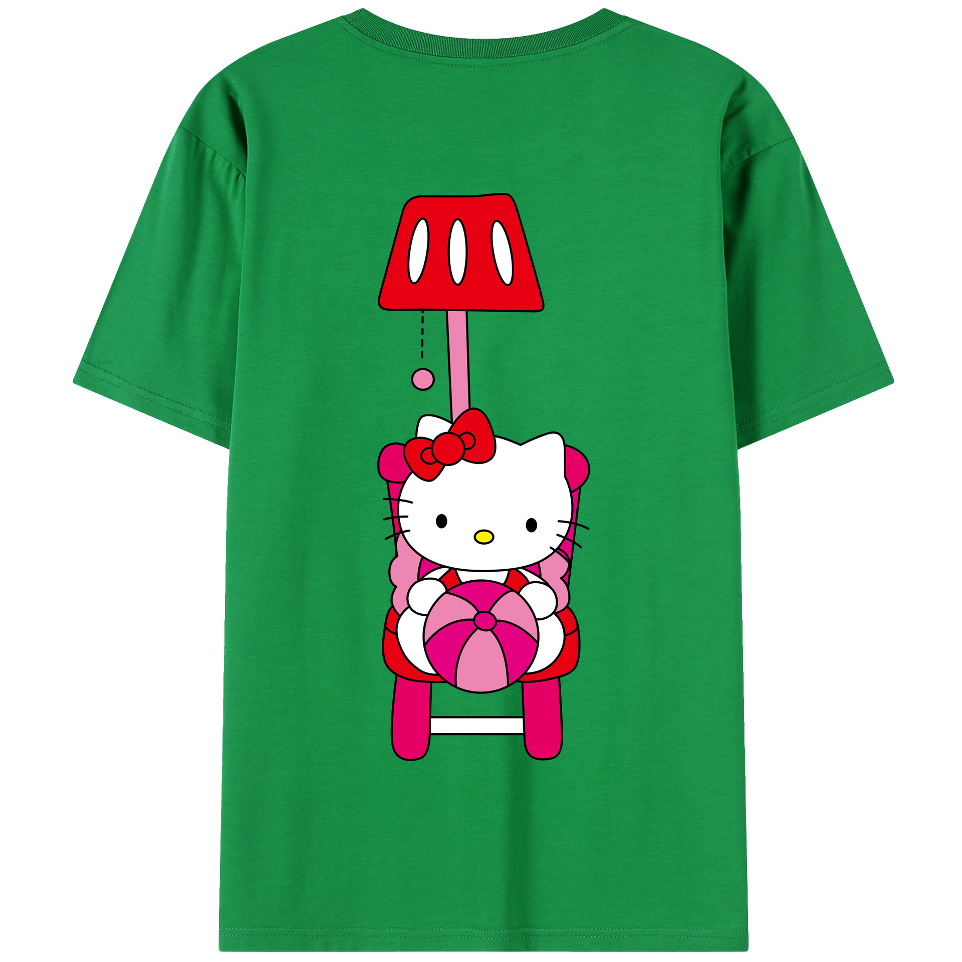 （画像用） Hello Kitty ハローキティ 綿100％半袖Tシャツ（背面プリント）