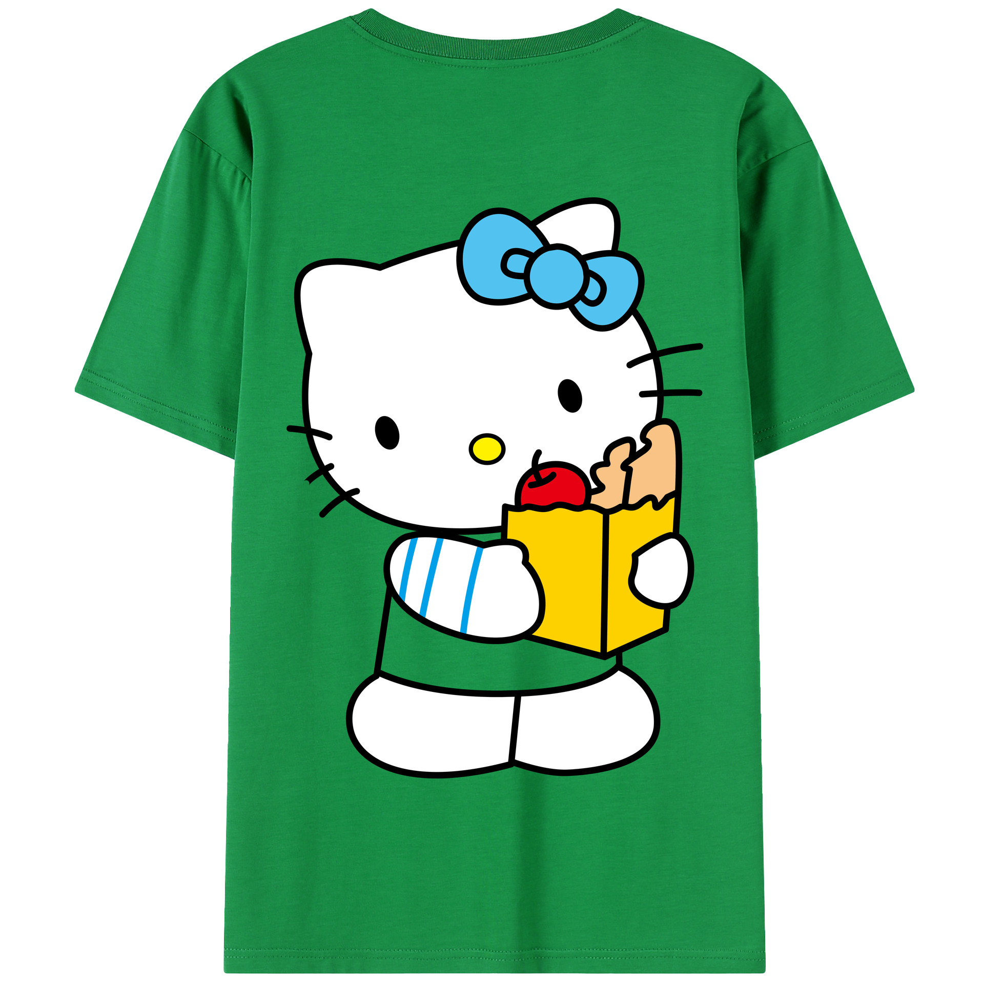 （画像用） Hello Kitty ハローキティ 綿100％半袖Tシャツ（背面プリント）