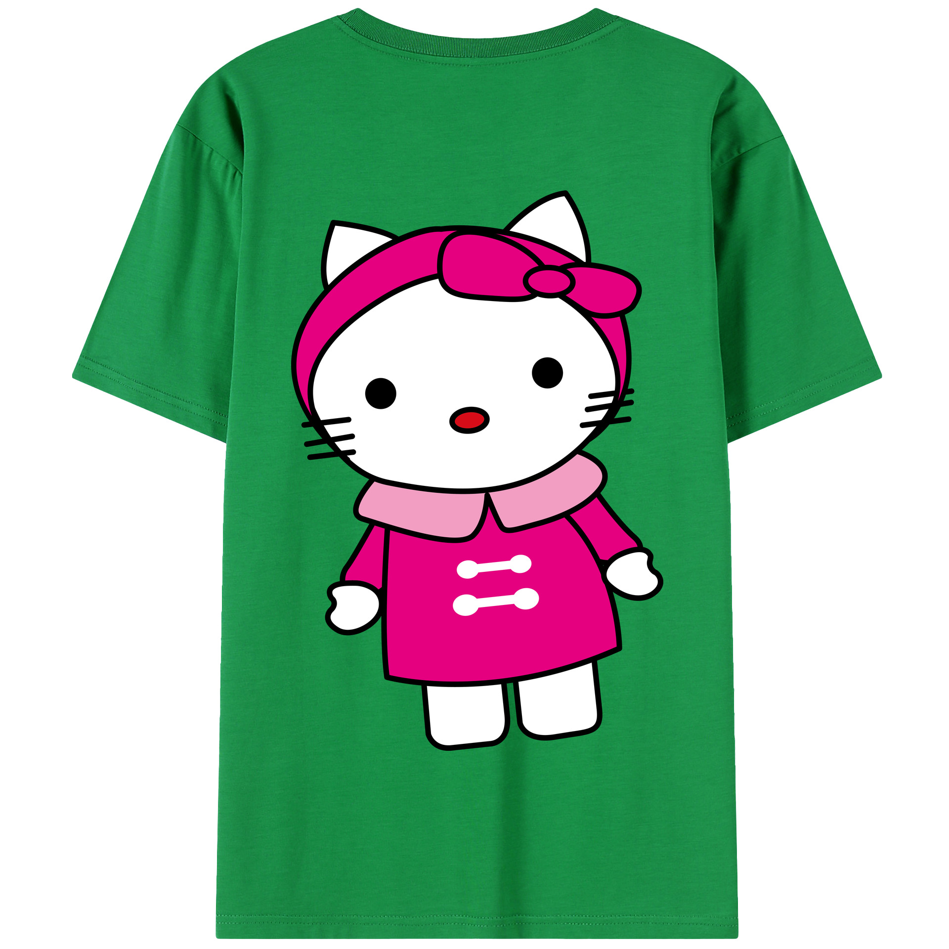 （画像用） Hello Kitty ハローキティ 綿100％半袖Tシャツ（背面プリント）