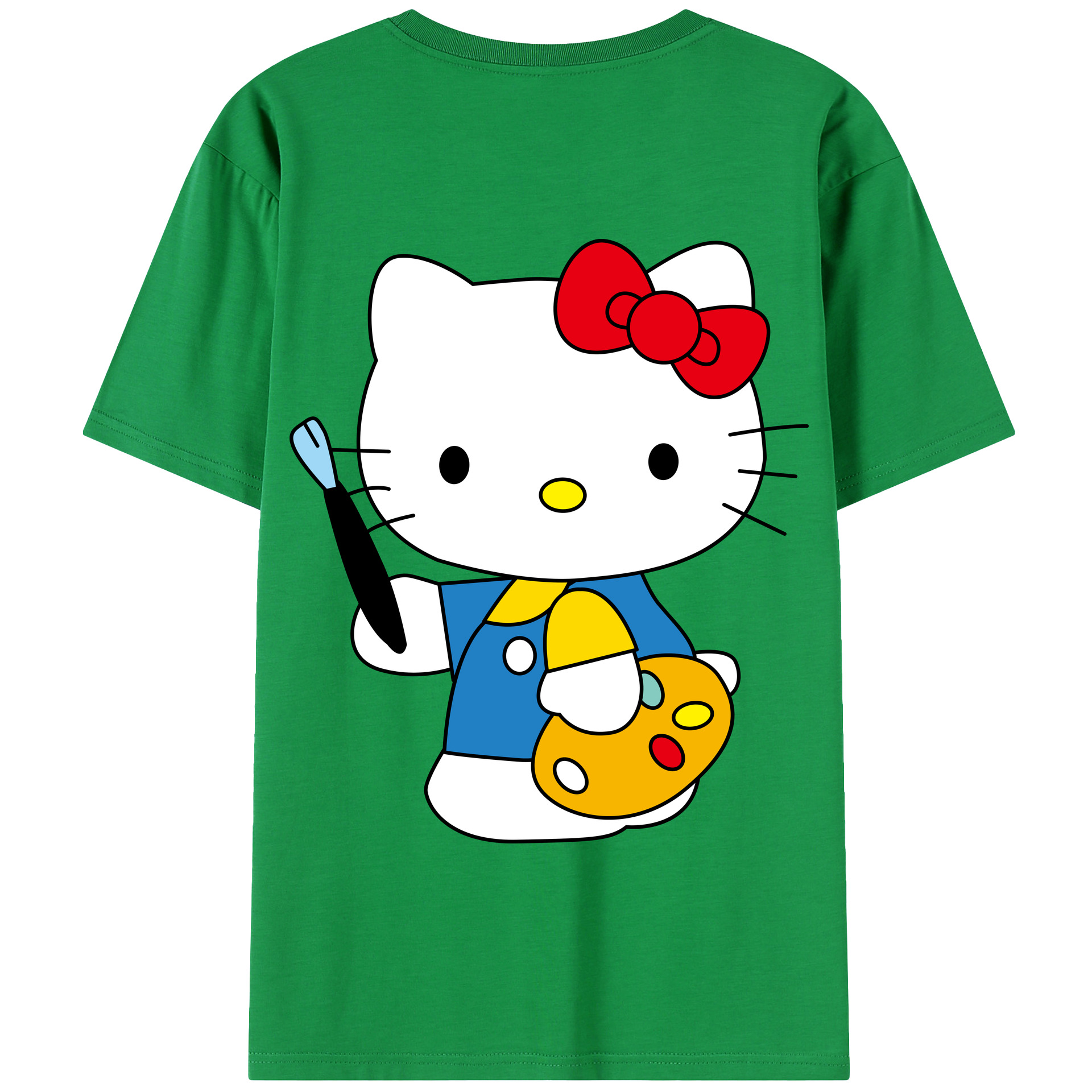 （画像用） Hello Kitty ハローキティ 綿100％半袖Tシャツ（背面プリント）