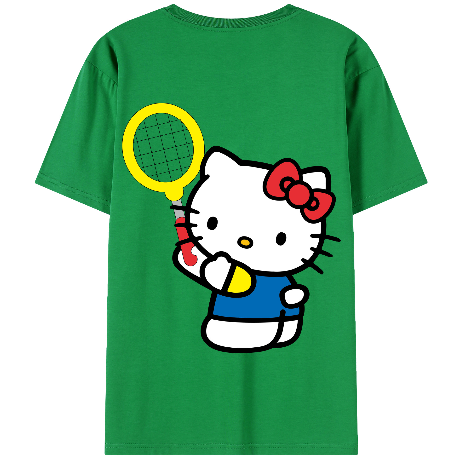 （画像用） Hello Kitty ハローキティ 綿100％半袖Tシャツ（背面プリント）