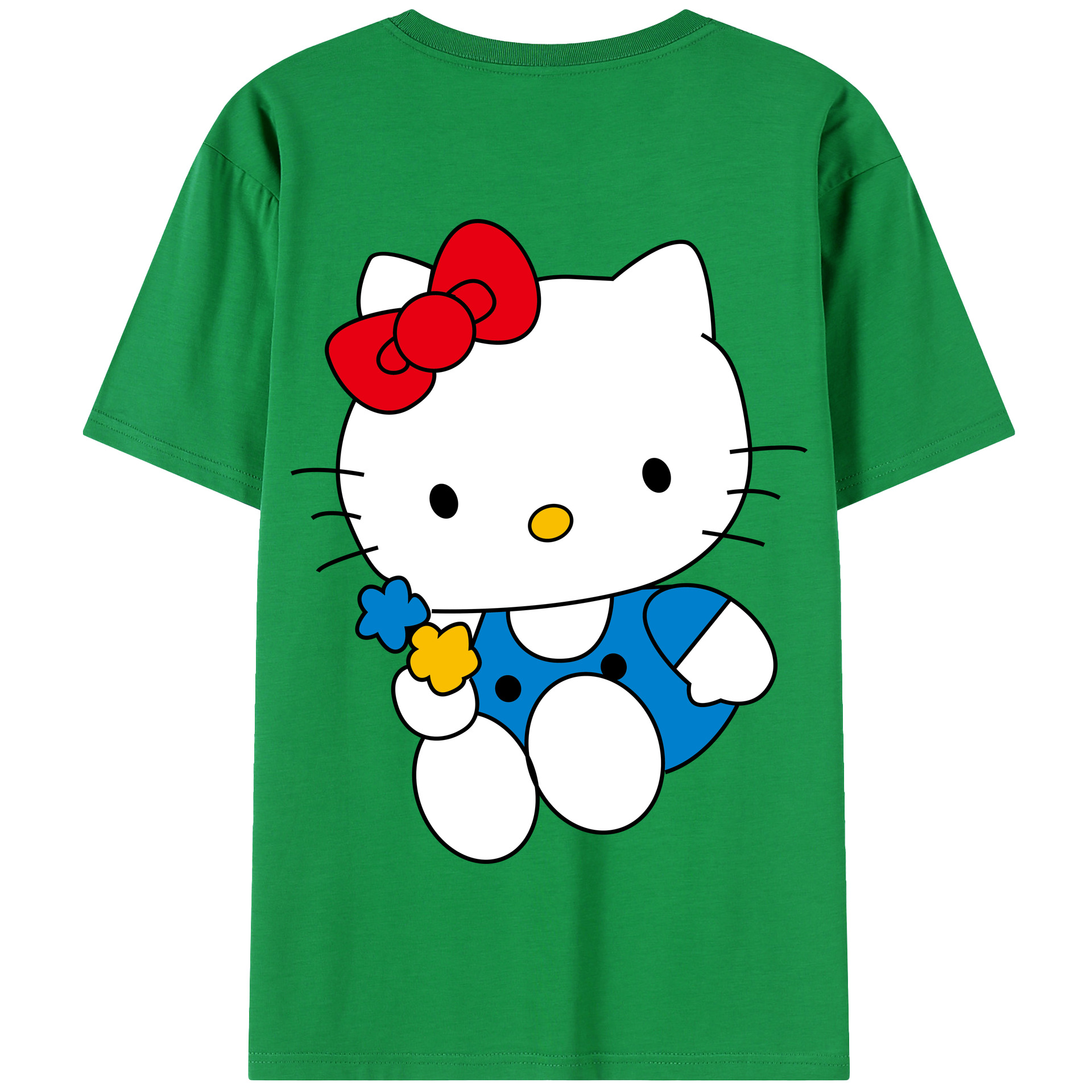 （画像用） Hello Kitty ハローキティ 綿100％半袖Tシャツ（背面プリント）