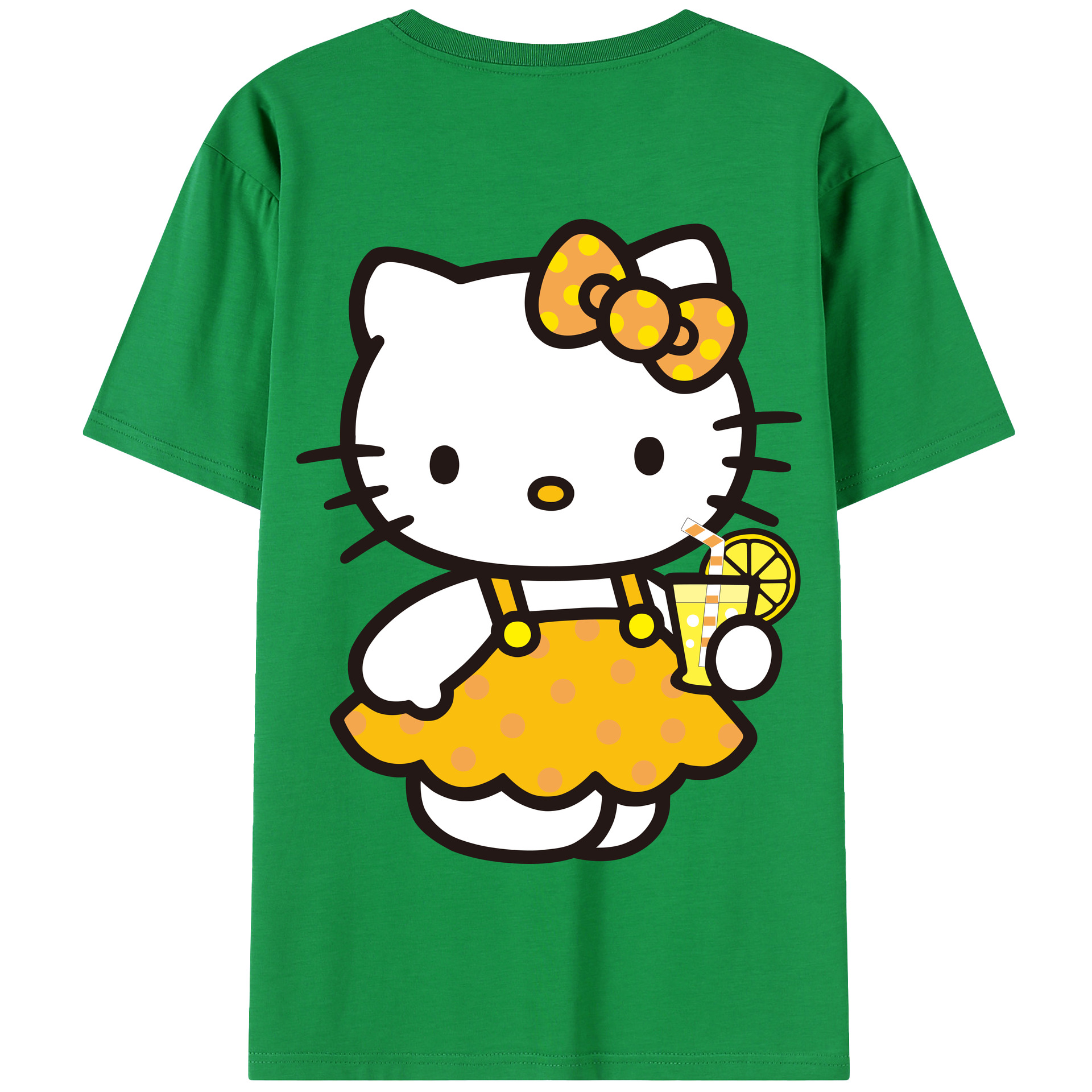 （画像用） Hello Kitty ハローキティ 綿100％半袖Tシャツ（背面プリント）