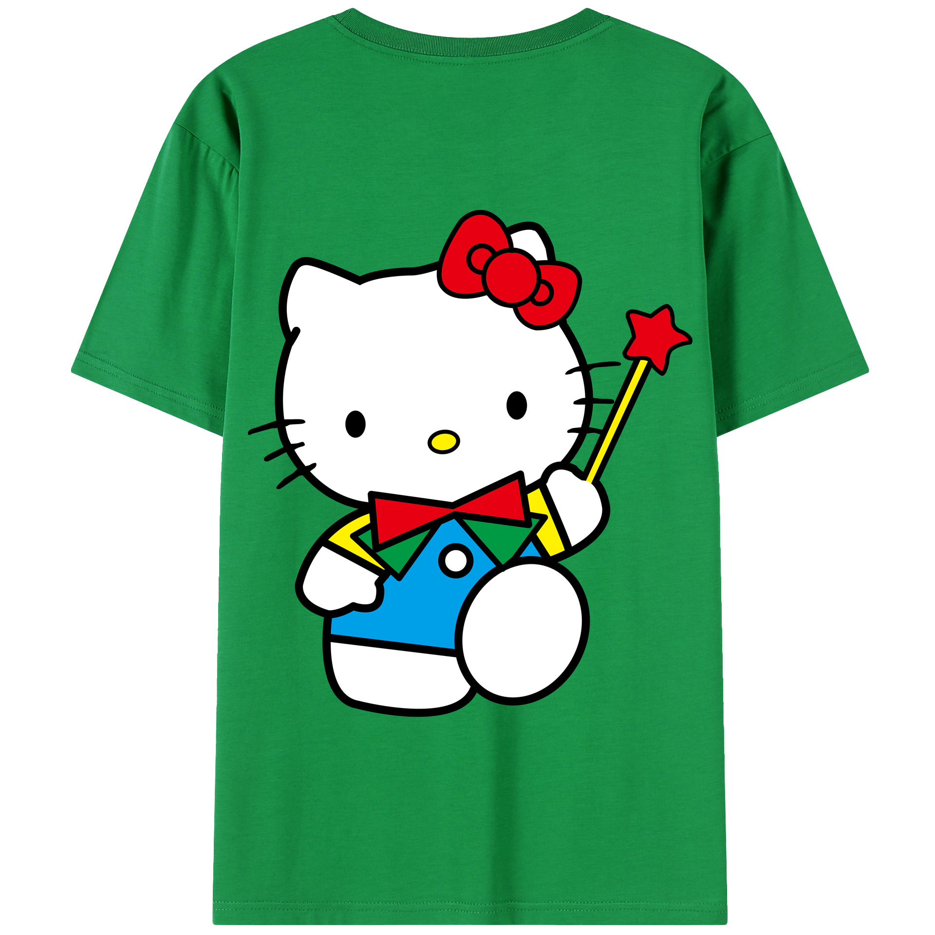 （画像用） Hello Kitty ハローキティ 綿100％半袖Tシャツ（背面プリント）
