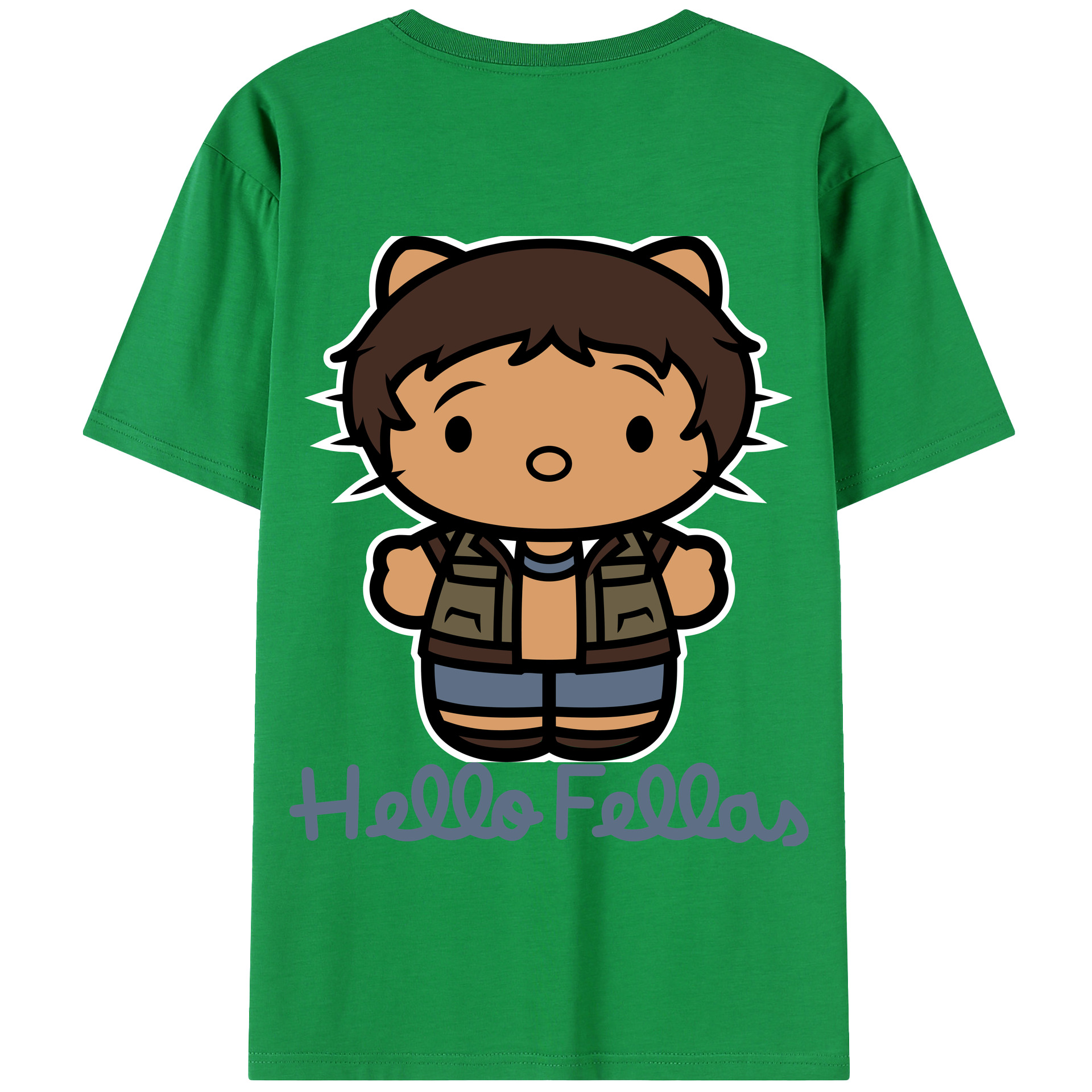（画像用） Hello Kitty ハローキティ 綿100％半袖Tシャツ（背面プリント）