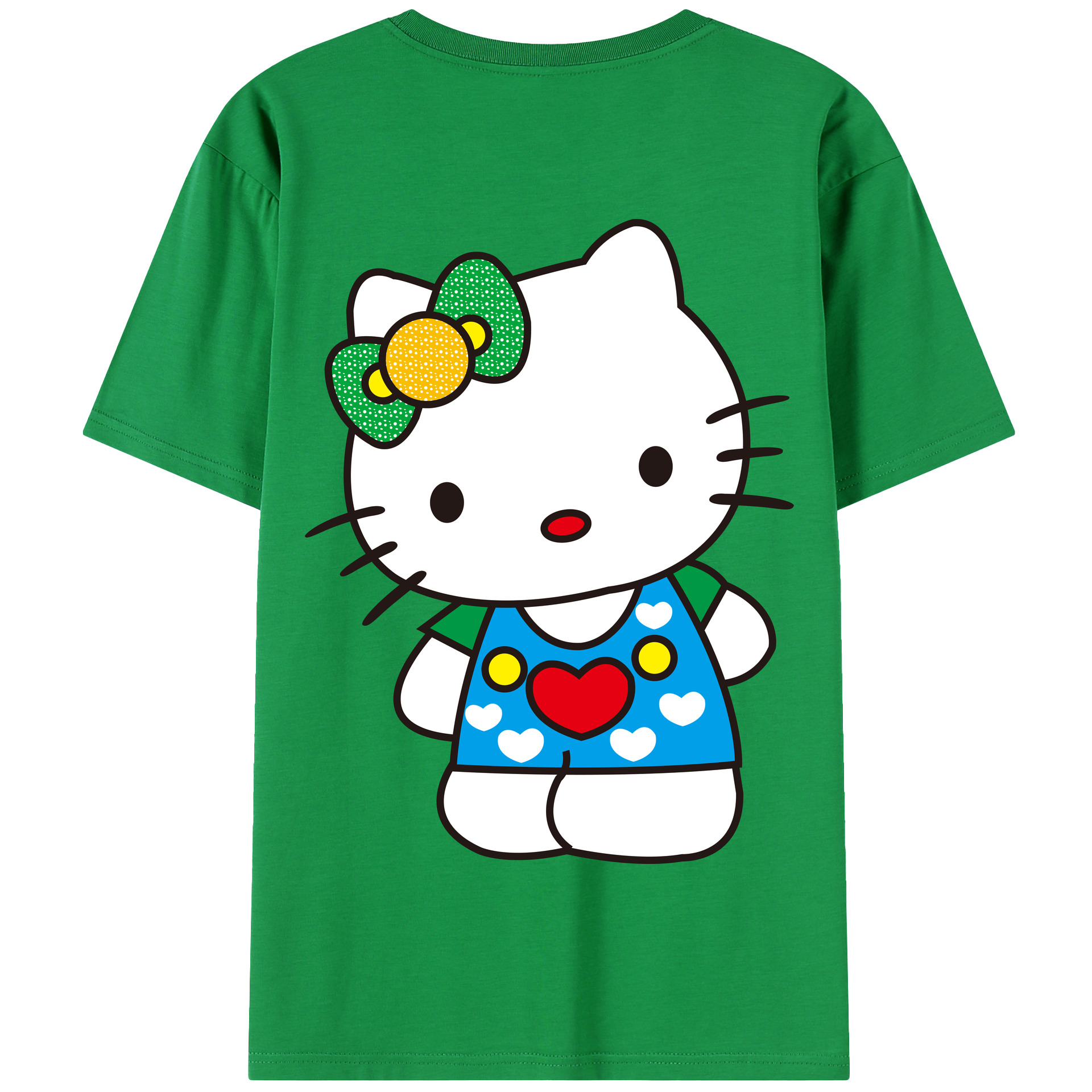 （画像用） Hello Kitty ハローキティ 綿100％半袖Tシャツ（背面プリント）