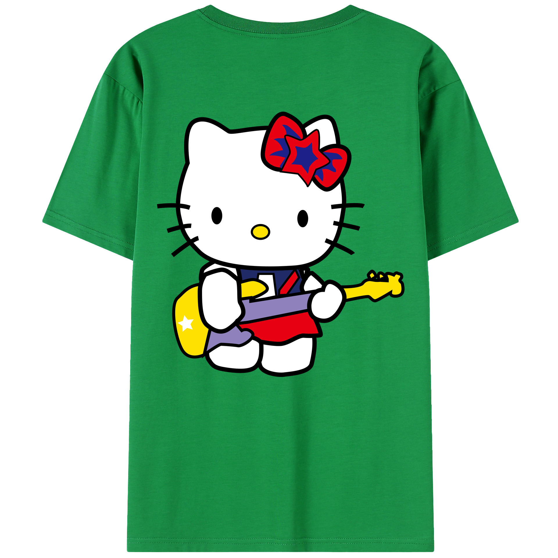（画像用） Hello Kitty ハローキティ 綿100％半袖Tシャツ（背面プリント）