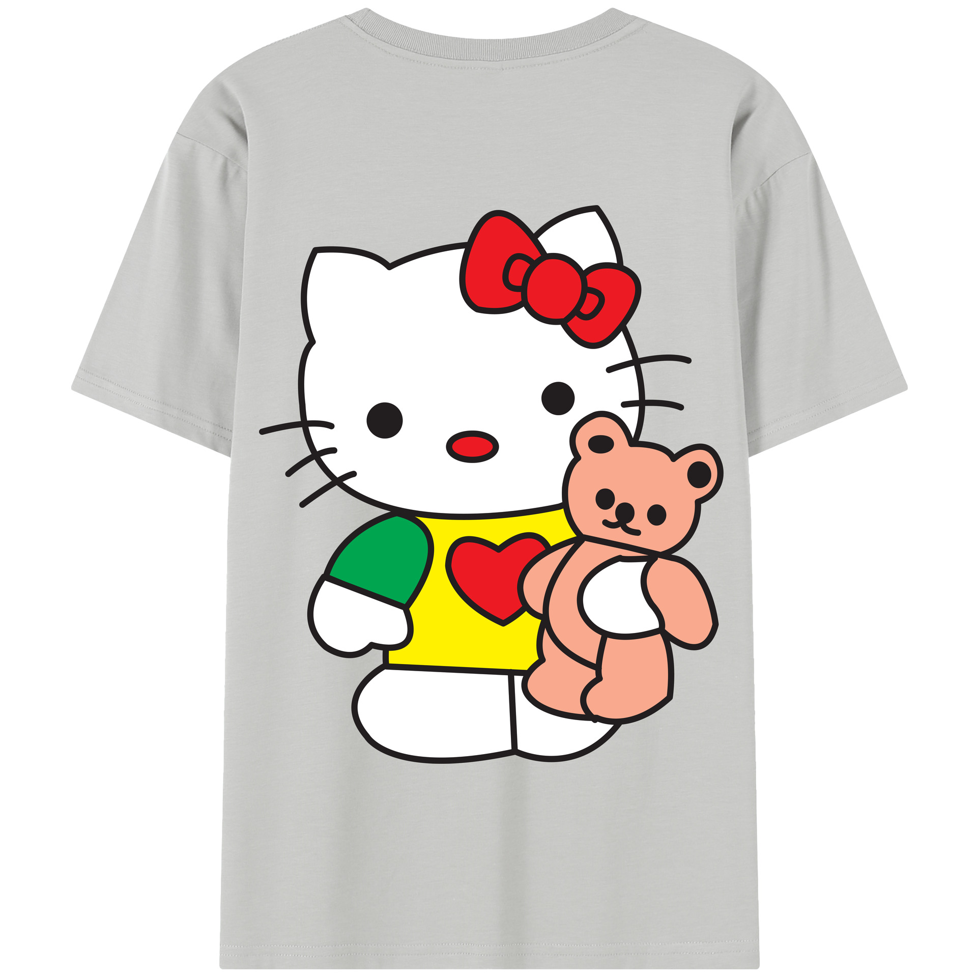 （画像用） Hello Kitty ハローキティ 綿100％半袖Tシャツ（背面プリント）