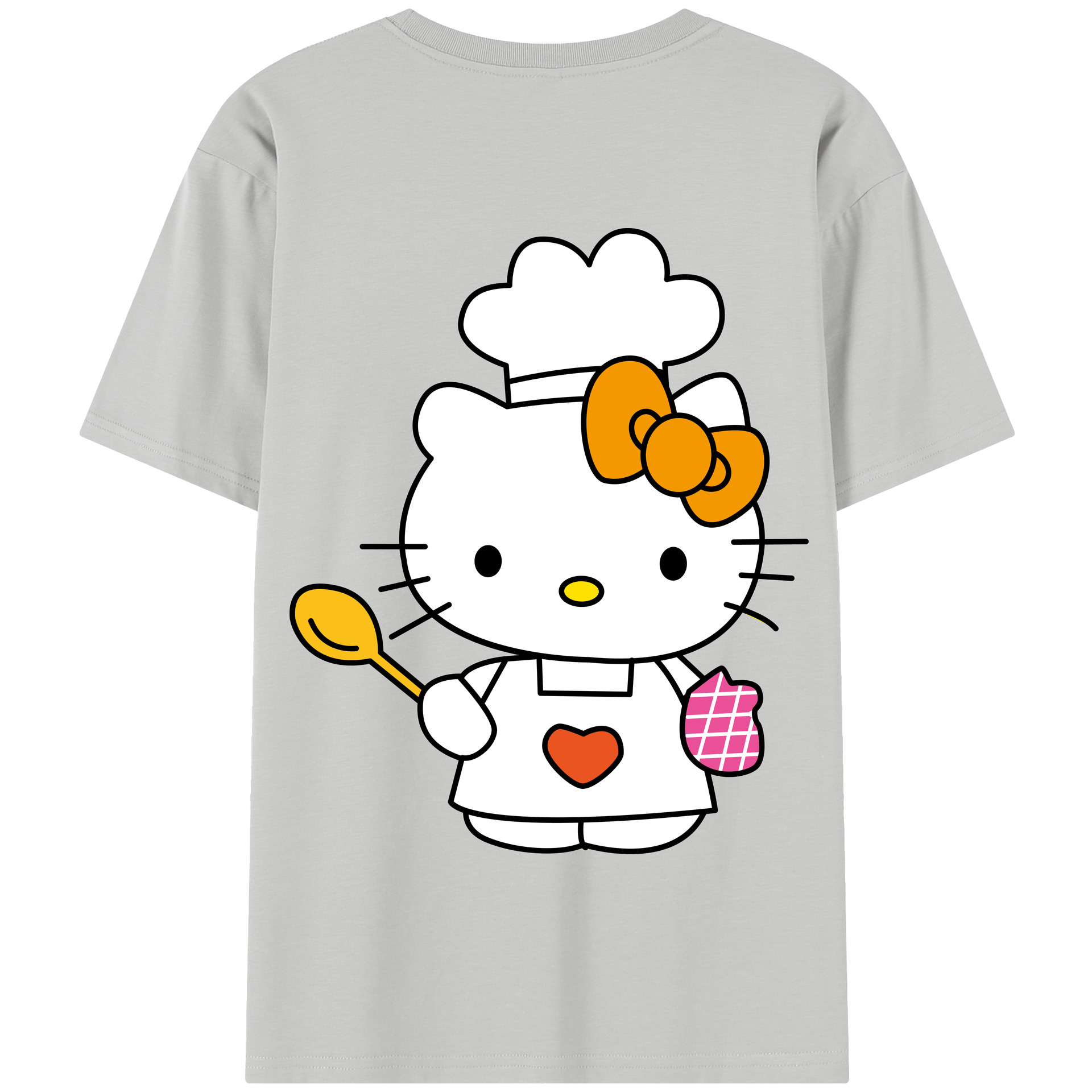 （画像用） Hello Kitty ハローキティ 綿100％半袖Tシャツ（背面プリント）