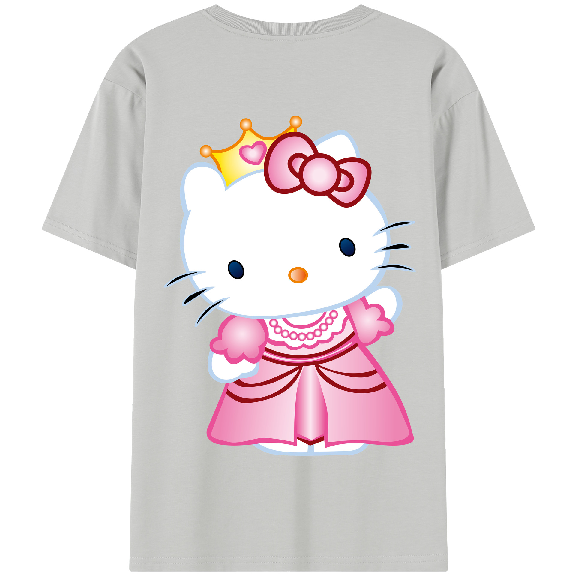 （画像用） Hello Kitty ハローキティ 綿100％半袖Tシャツ（背面プリント）