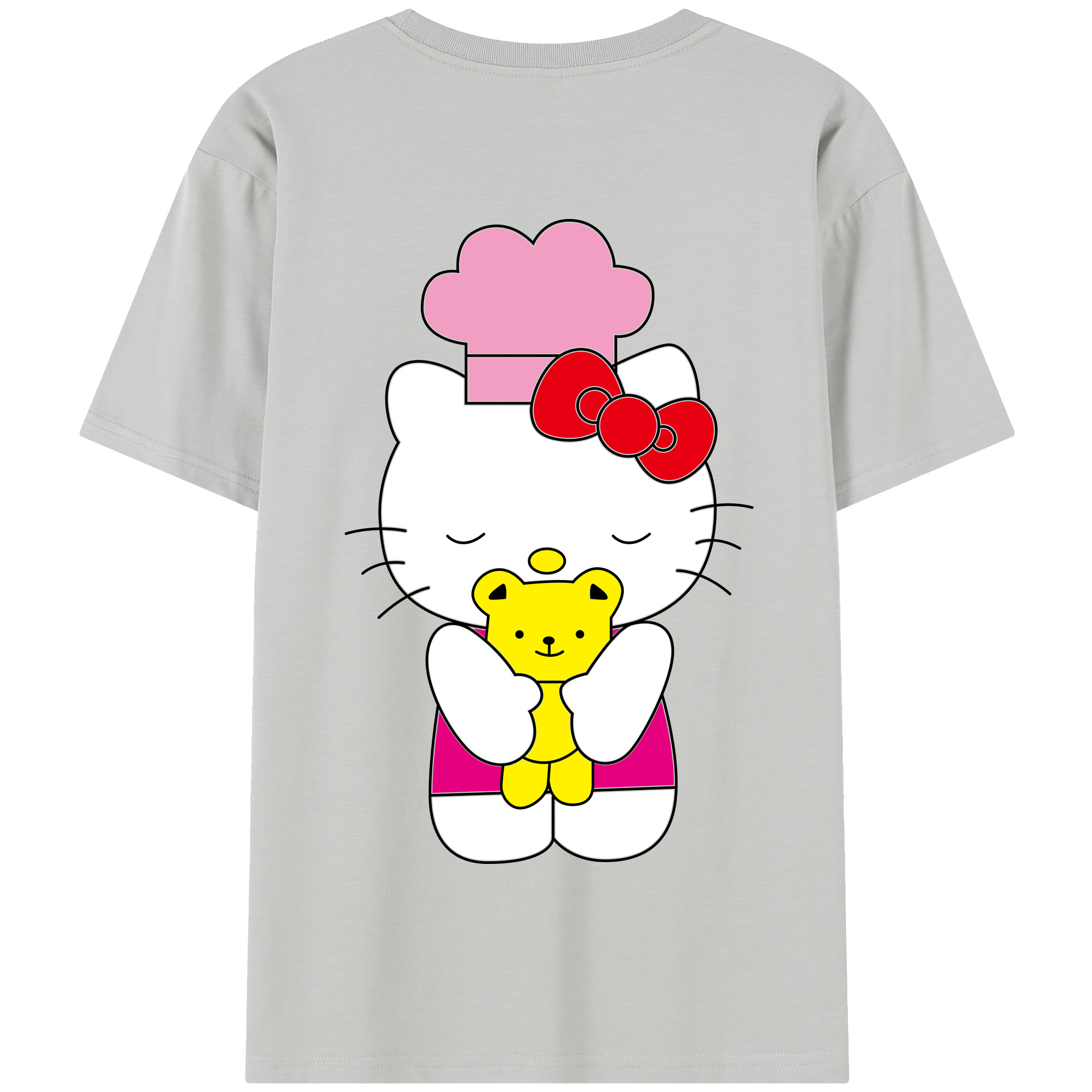 （画像用） Hello Kitty ハローキティ 綿100％半袖Tシャツ（背面プリント）