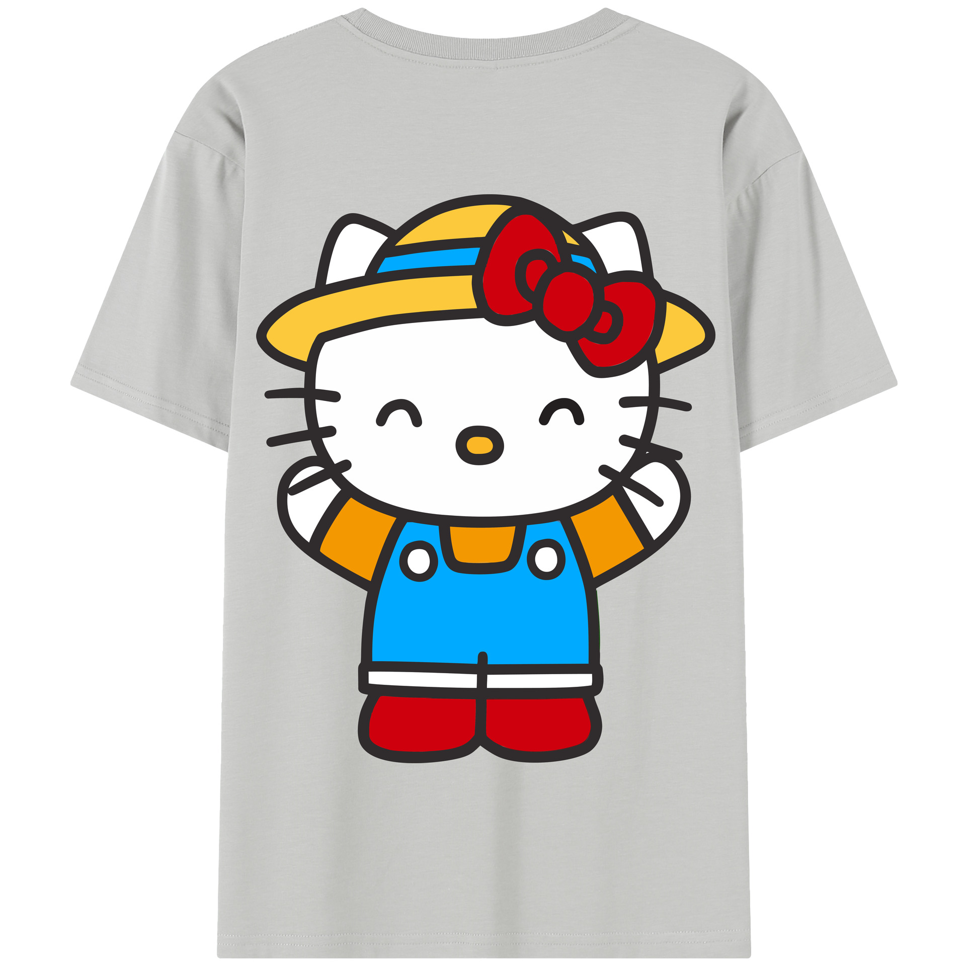 （画像用） Hello Kitty ハローキティ 綿100％半袖Tシャツ（背面プリント）