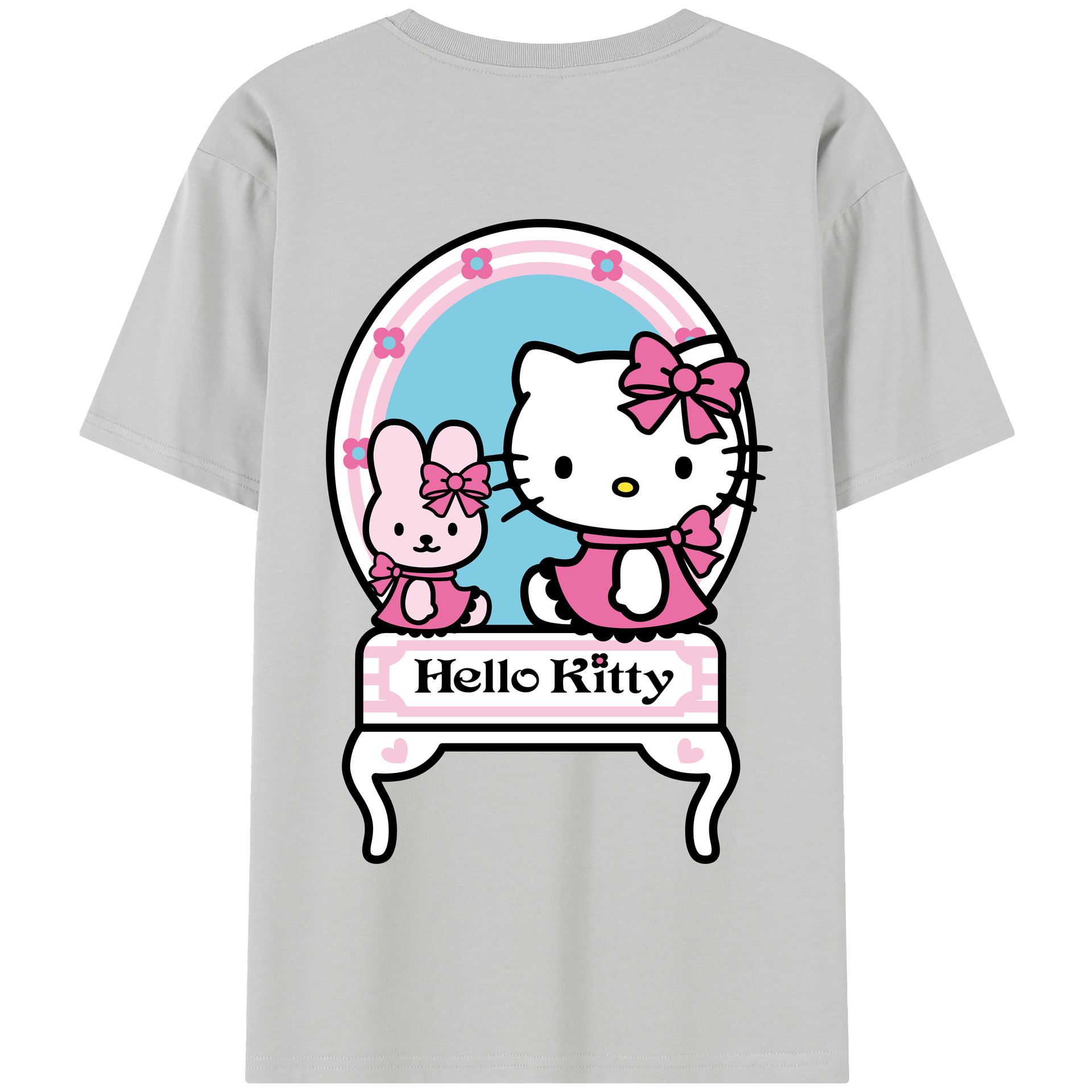 （画像用） Hello Kitty ハローキティ 綿100％半袖Tシャツ（背面プリント）