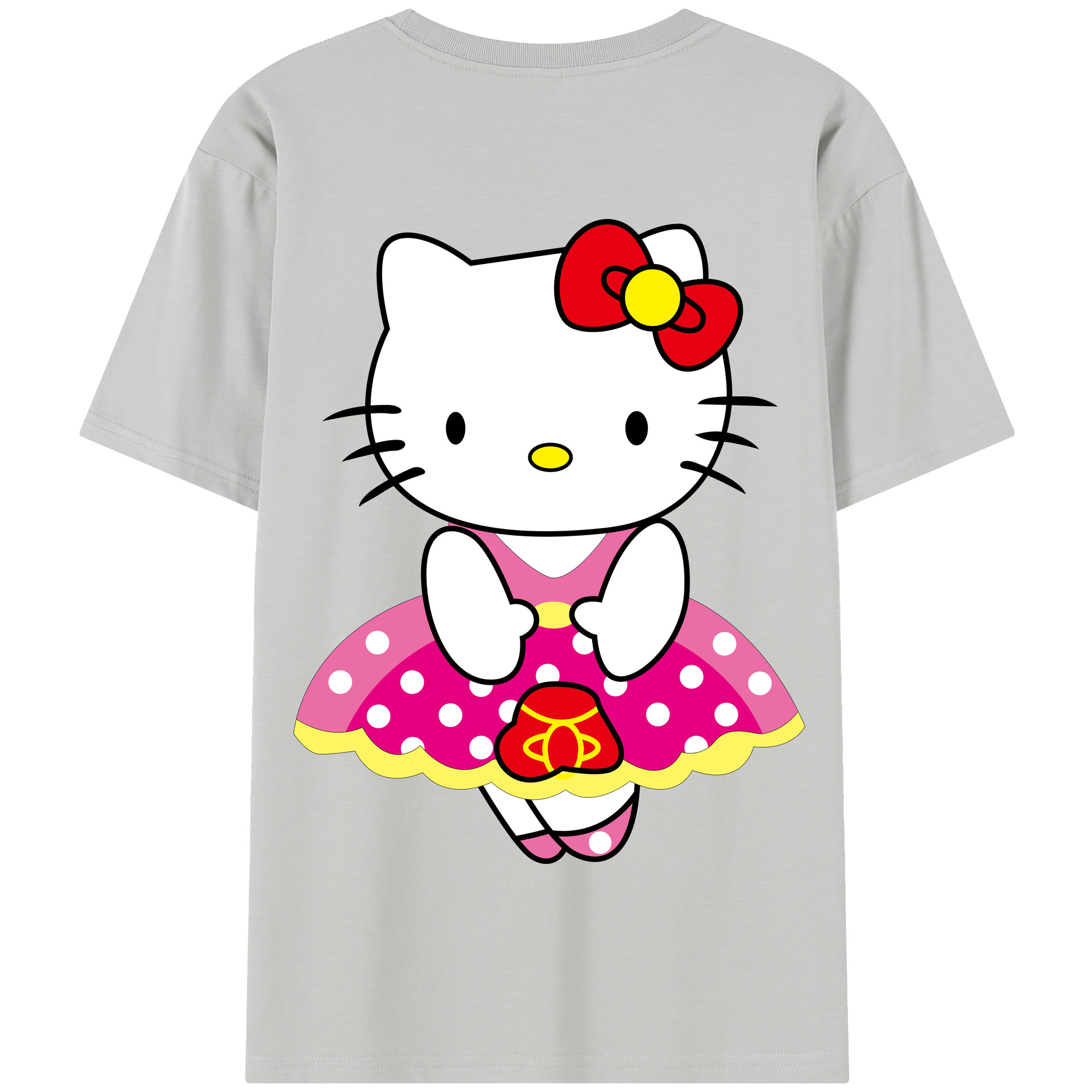 （画像用） Hello Kitty ハローキティ 綿100％半袖Tシャツ（背面プリント）