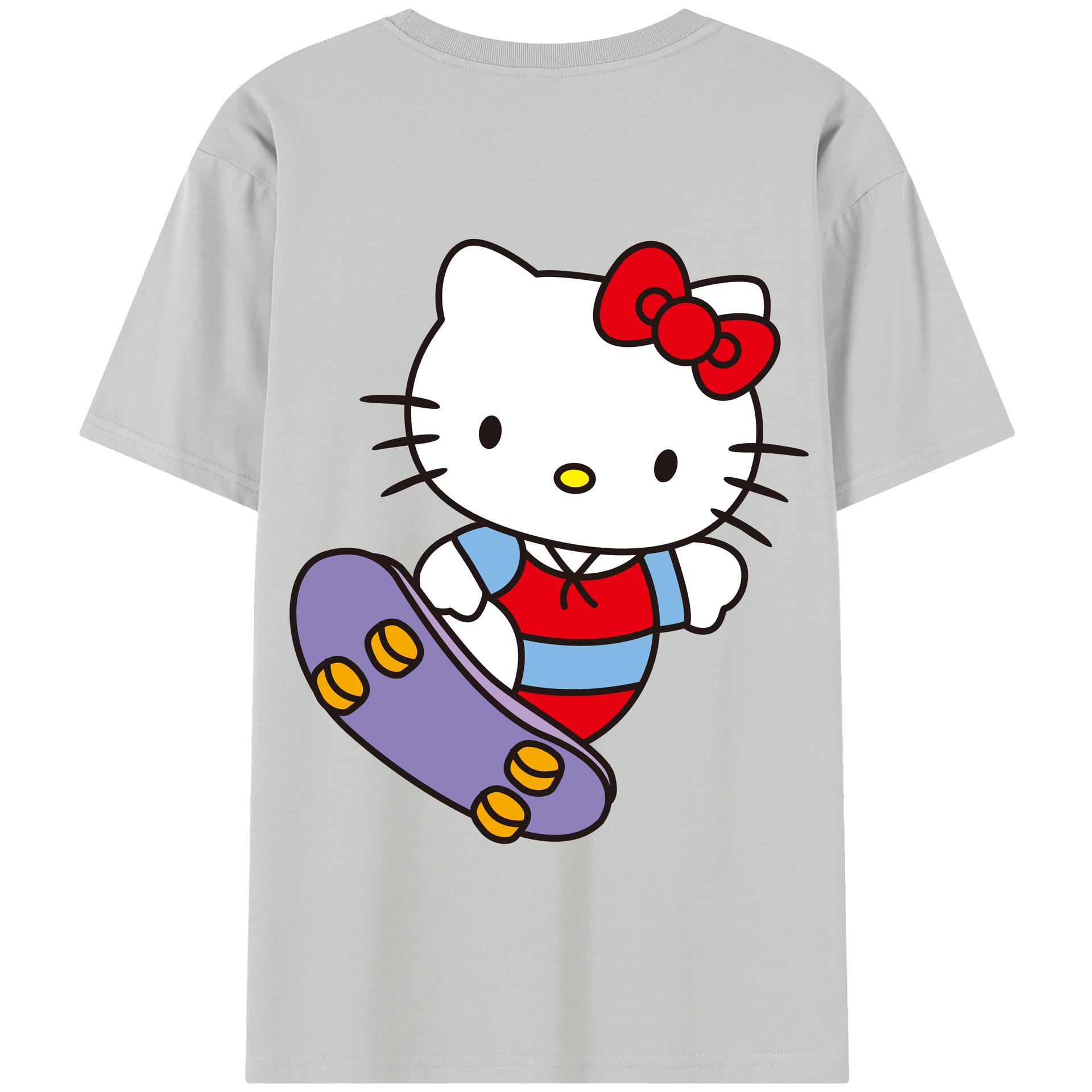 （画像用） Hello Kitty ハローキティ 綿100％半袖Tシャツ（背面プリント）