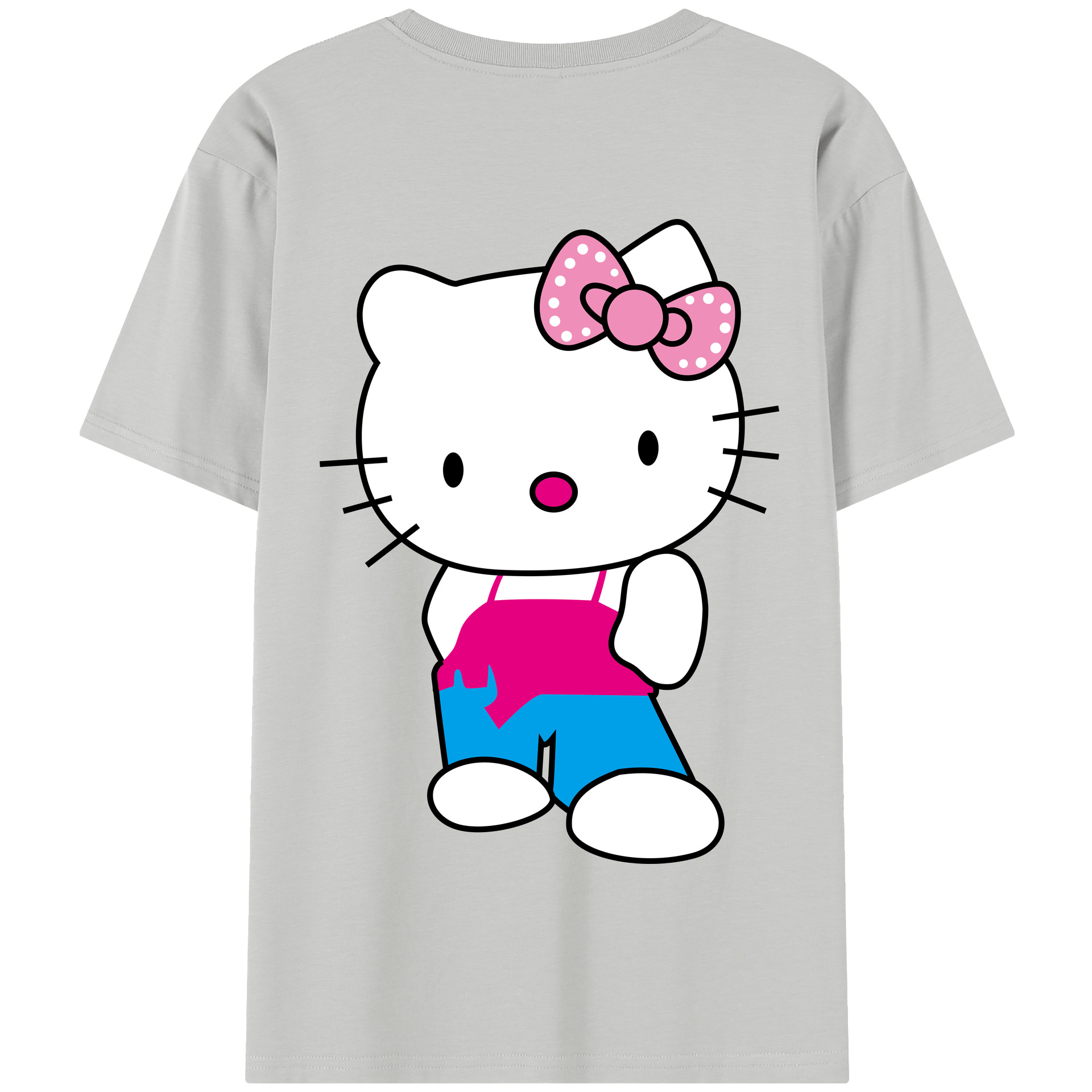 （画像用） Hello Kitty ハローキティ 綿100％半袖Tシャツ（背面プリント）