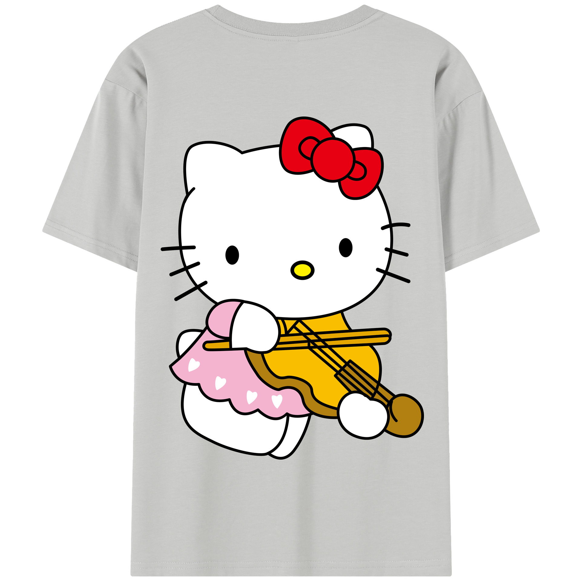 （画像用） Hello Kitty ハローキティ 綿100％半袖Tシャツ（背面プリント）