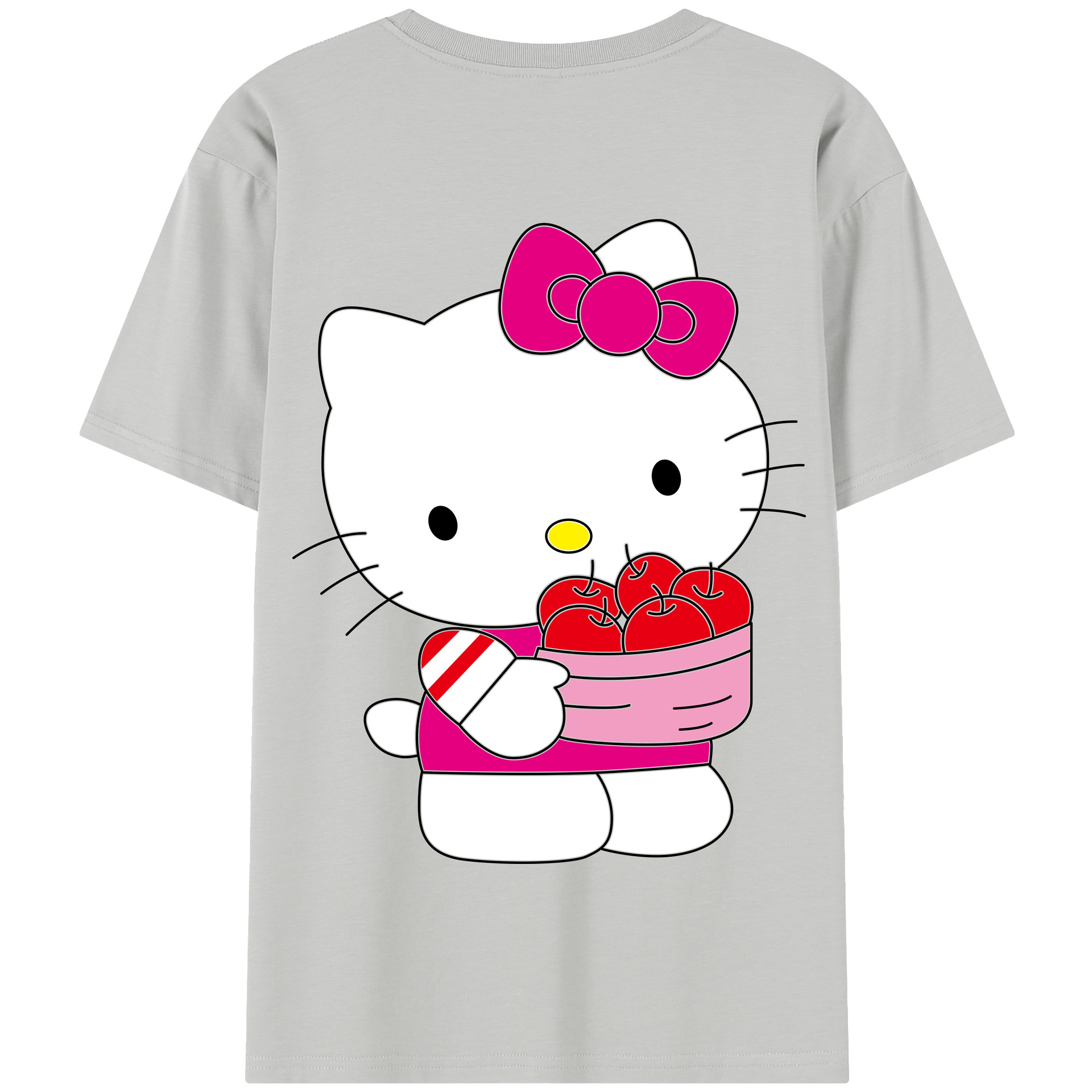 （画像用） Hello Kitty ハローキティ 綿100％半袖Tシャツ（背面プリント）
