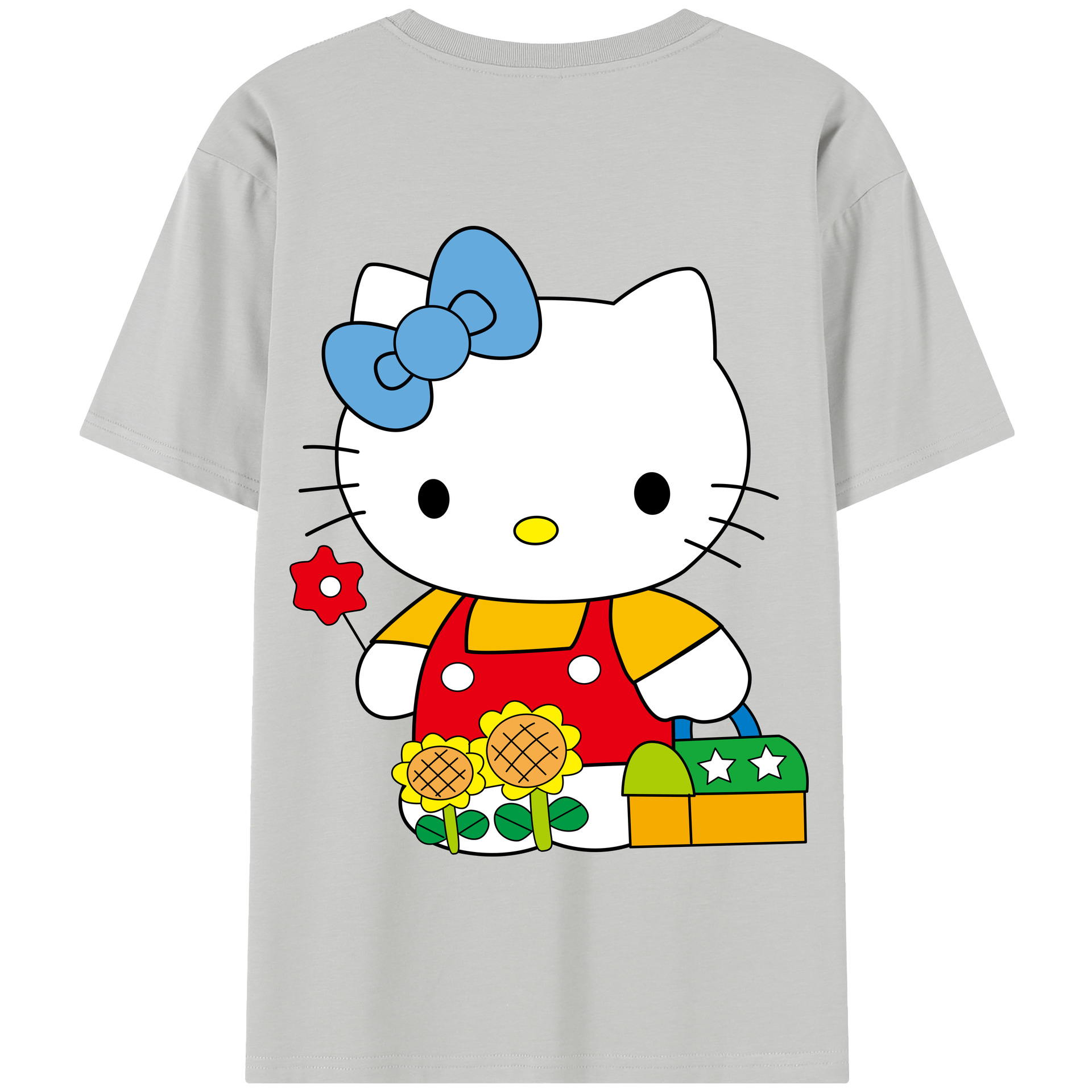 （画像用） Hello Kitty ハローキティ 綿100％半袖Tシャツ（背面プリント）