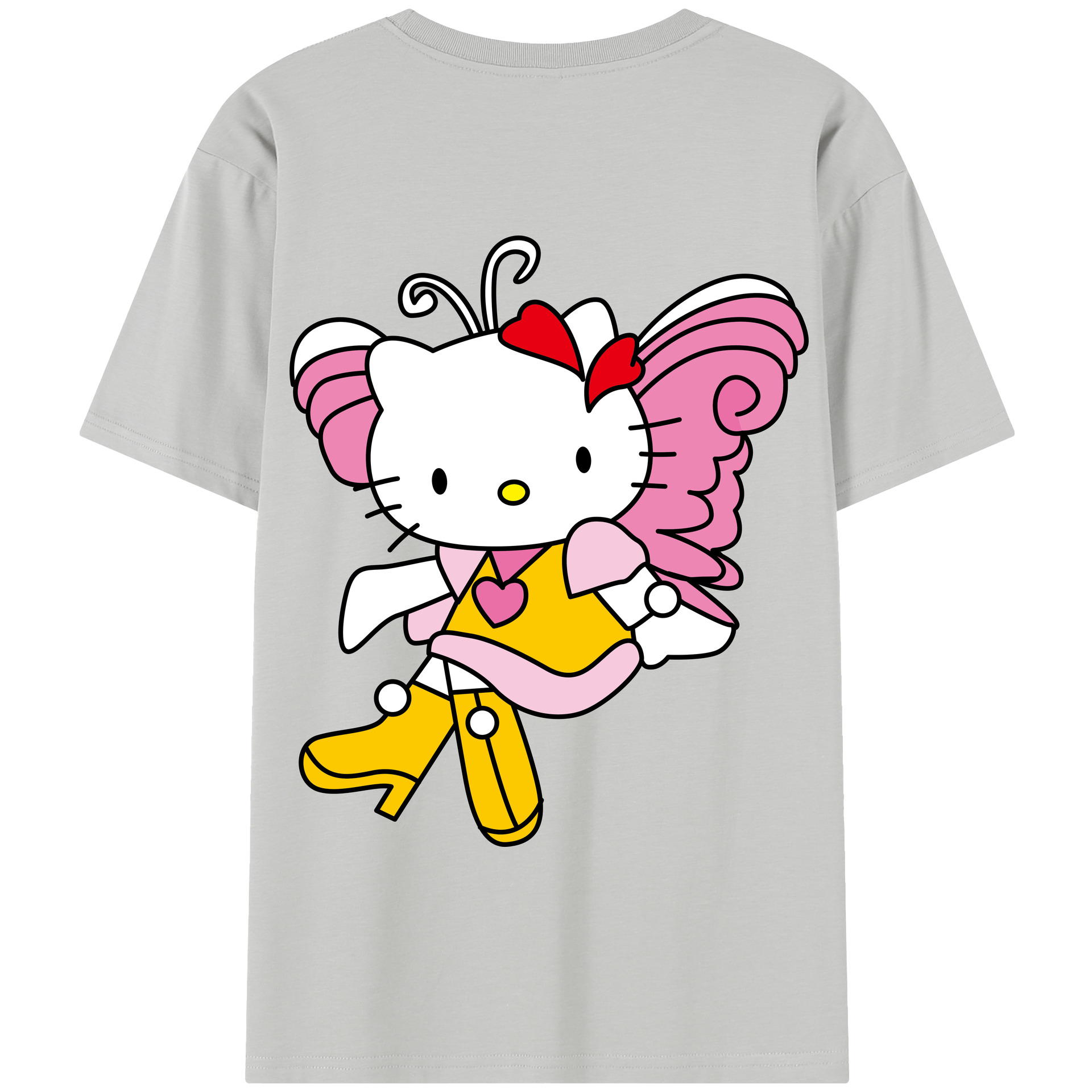 （画像用） Hello Kitty ハローキティ 綿100％半袖Tシャツ（背面プリント）